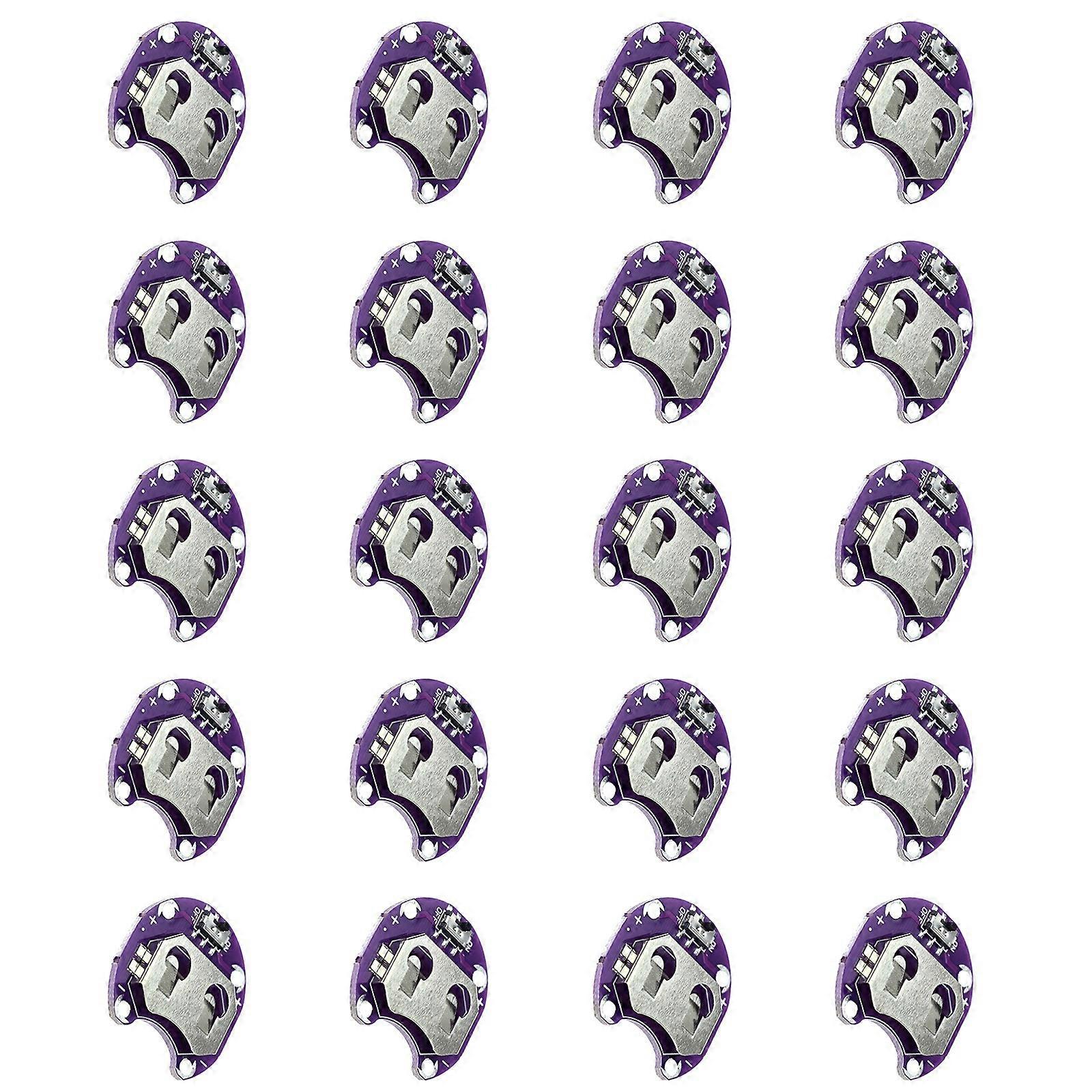 Space Saving CR2032 Battery Mount Module Cell Holders With Corrosion Resistant Metal Contacts Multicolor