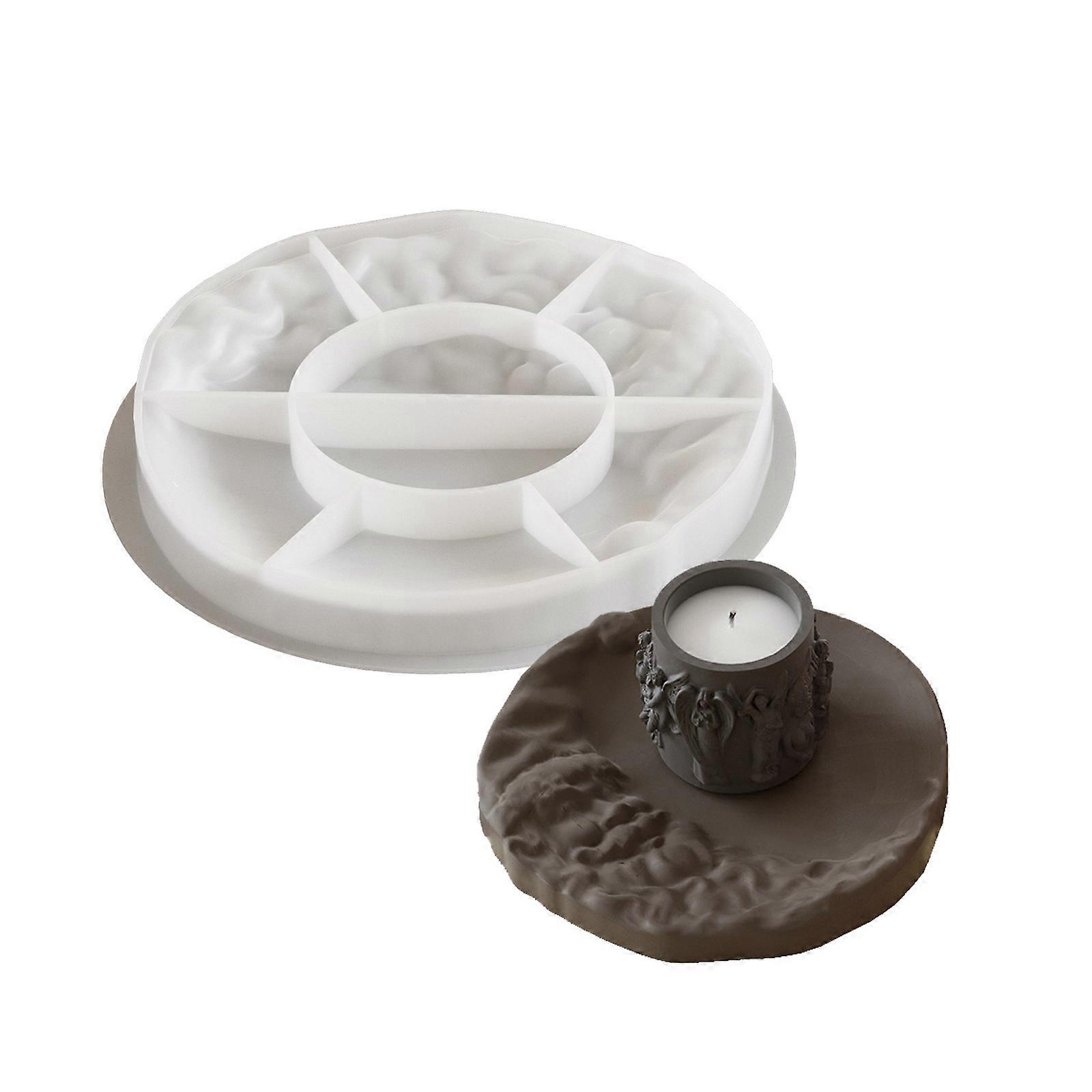 Large Oval Epoxy Sturdy Resin Tray Mold Flexible Silicone Materials Suitable Accessory for Various Craft Creation Multicolor