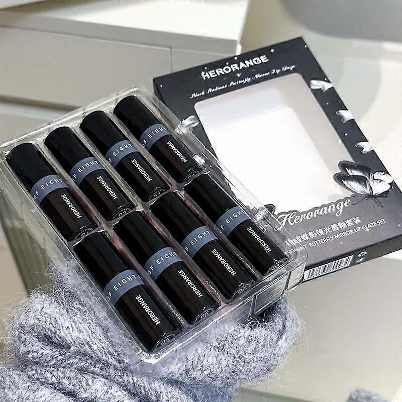 1 Box 8 Counts Radiant Lip Gloss, Non-Transfer, Hydrating, Easy Application, Transparent Mirror Finish, Ideal Gift for Valentine's Day