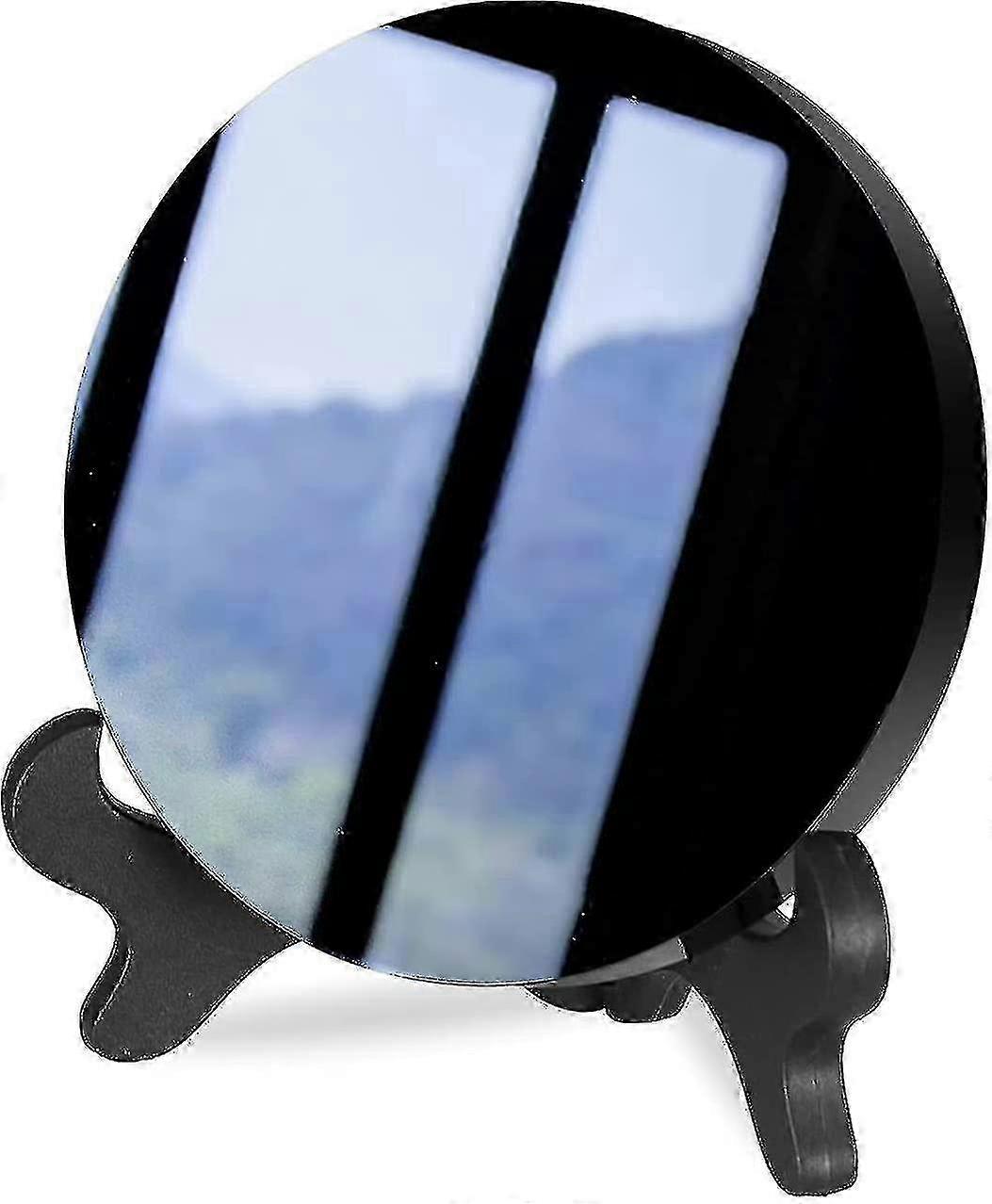Obsidian Scrying Mirror with Stand compatible with Home Decor