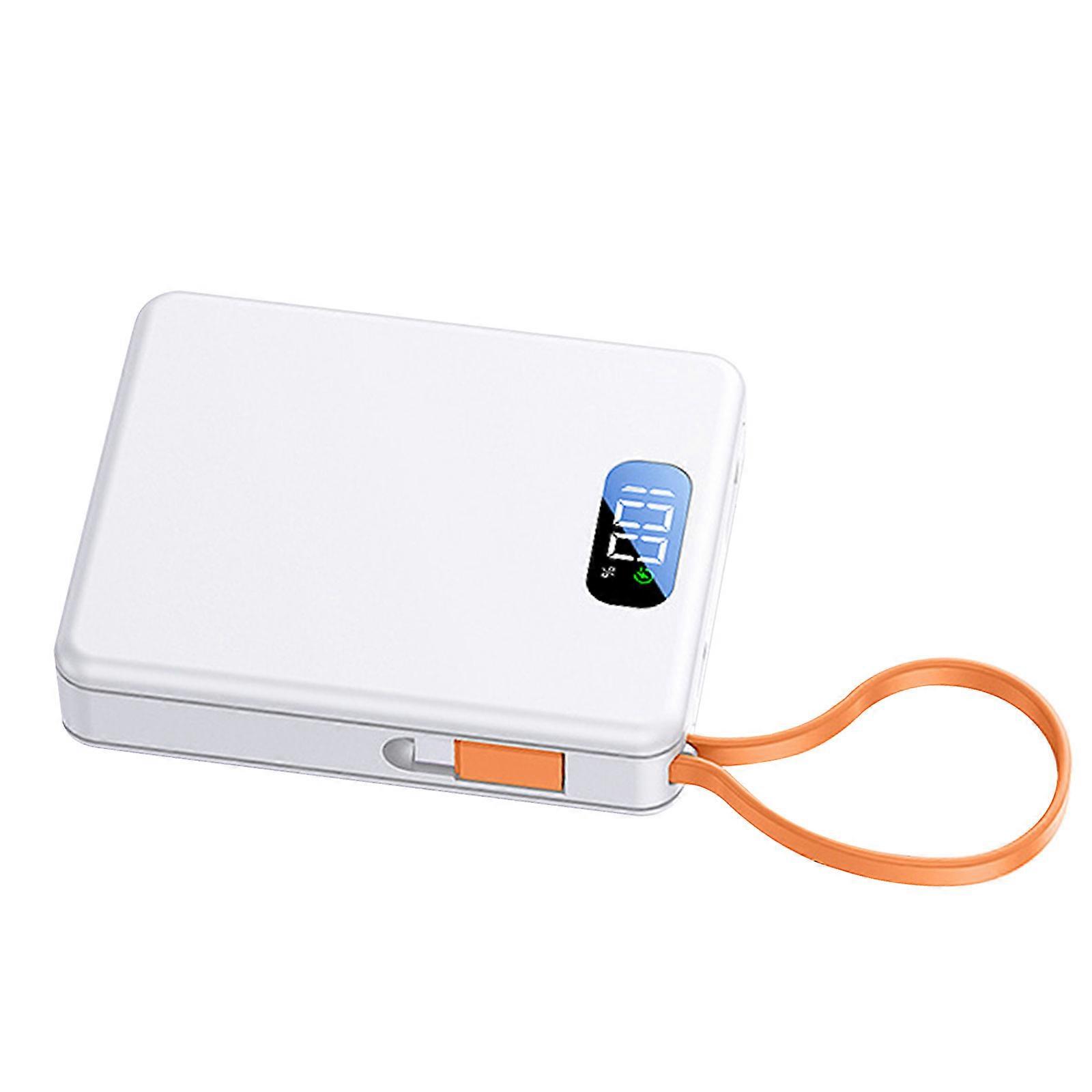 18650 Battery Powerbanks Case Digital Display 4Cell Capacity Design NonSoldering Plastic Charging Adapters Shell  White
