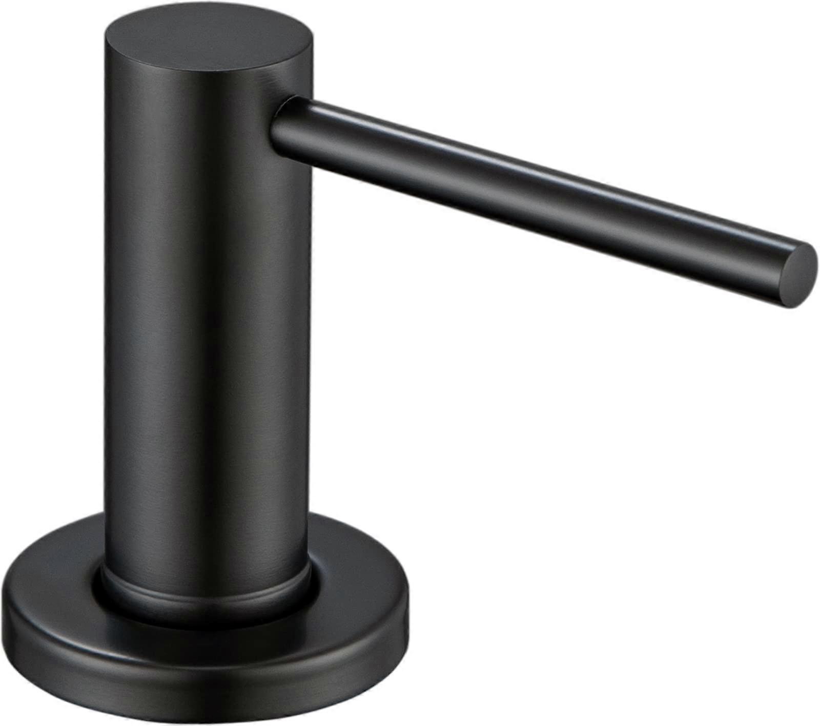 78113MB Dish Soap Dispenser 17Oz Matte Black For Kitchen Sink Refill From The  Countertop Built In Mount