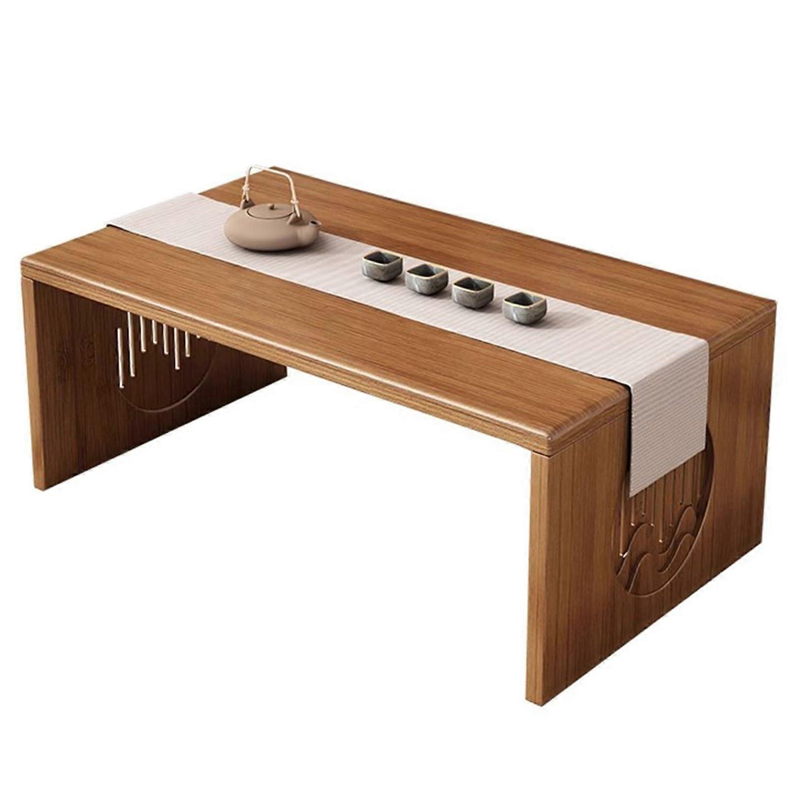 Foldable Coffee Table Portable Low Table For Dining And Study Compact Meditation Table 80x37x30cm One Color
