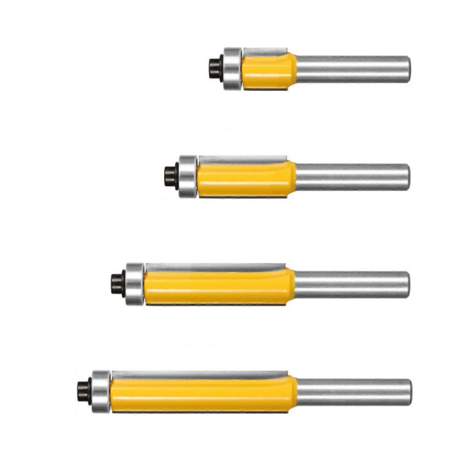 Ball Bearing Flush Trim Router Bit Set 8mm Shaft Suitable For Precise Woodworking Edging Trimming Wood Copy Milling Kit Multicolor