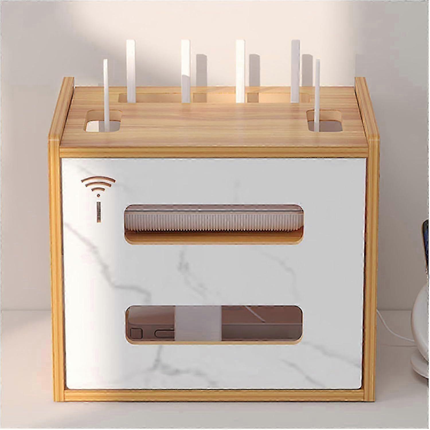 2025 Latest Model Router Desktop Storage Box,Power Router Fences Standing Shelf