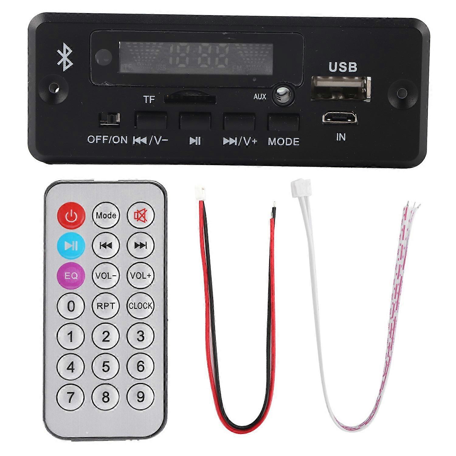02CABT DX AUX Colorful Display Lossless FLAC MP3 Bluetooth 5.0 Call Decoder Board(Black )