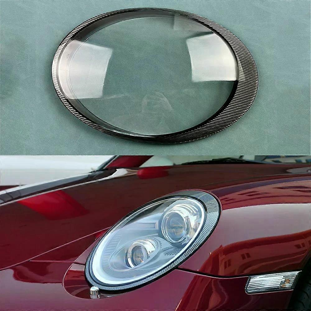 For Porsche 911 997 2005-2011 Headlamp Cover Transparent Shade Lamp Headlight Shell Lens Plexiglass Replace Original Lampshade