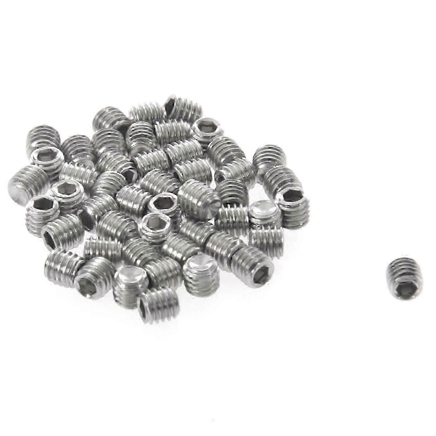50pcs M3x3mm Stainless Steel Hex Socket Set Cap Point Grub Screws