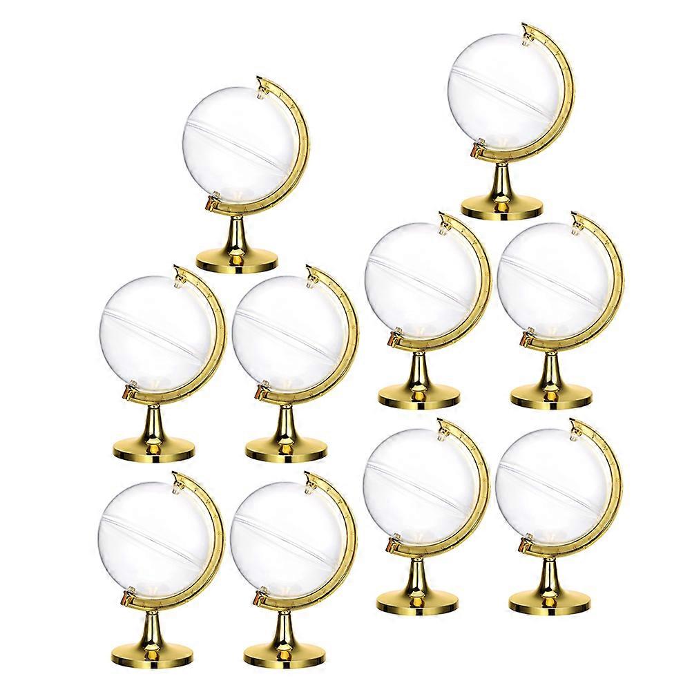 Golden Earth Globe Candy Container for Storage Use 13Pcs Plastic Box