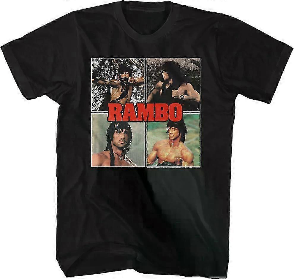 Fire bilder Rambo T-skjorte Rockinstone