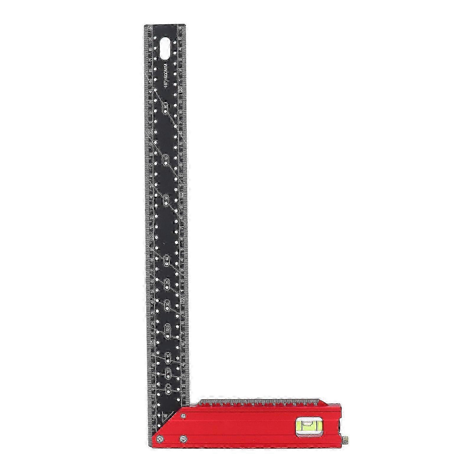 Combination Framing Square 40cm 16 Inch 5 To 90 Degree Adjustable Square Multi Angle Measuring Ruler