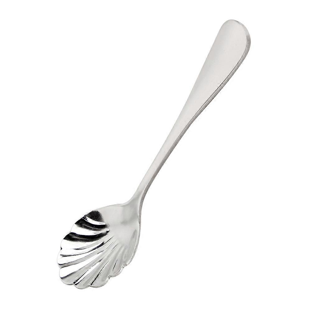 Dessert Spoons Mini Shell Shaped Stainless Steel Bar Use Mixing 1Pcs