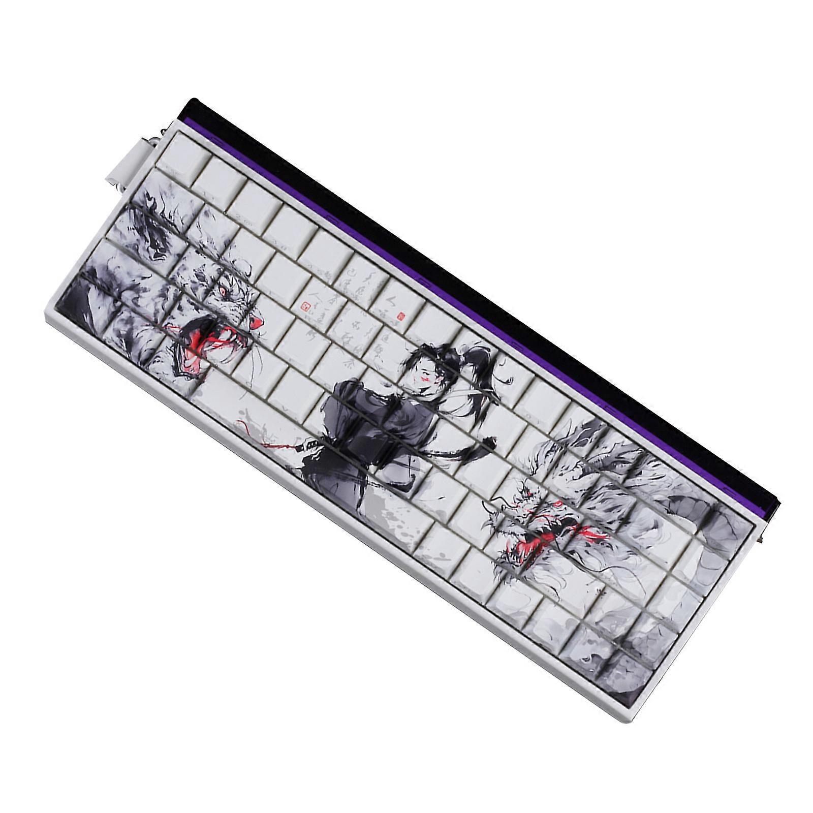 Anti Slip PBT Keycaps Dragon Theme Side Printing For Most Mechanical Keyboards 60% 68% Pattern Multicolor