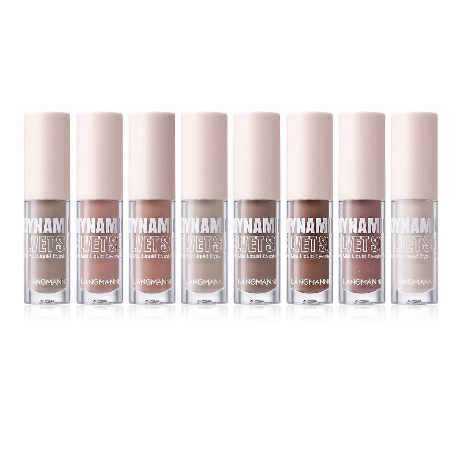8 Color Liquid Eyeshadow Kit Matte And Shimmering Blendable Formula For Long Lasting Eye Makeup Creations Multicolor