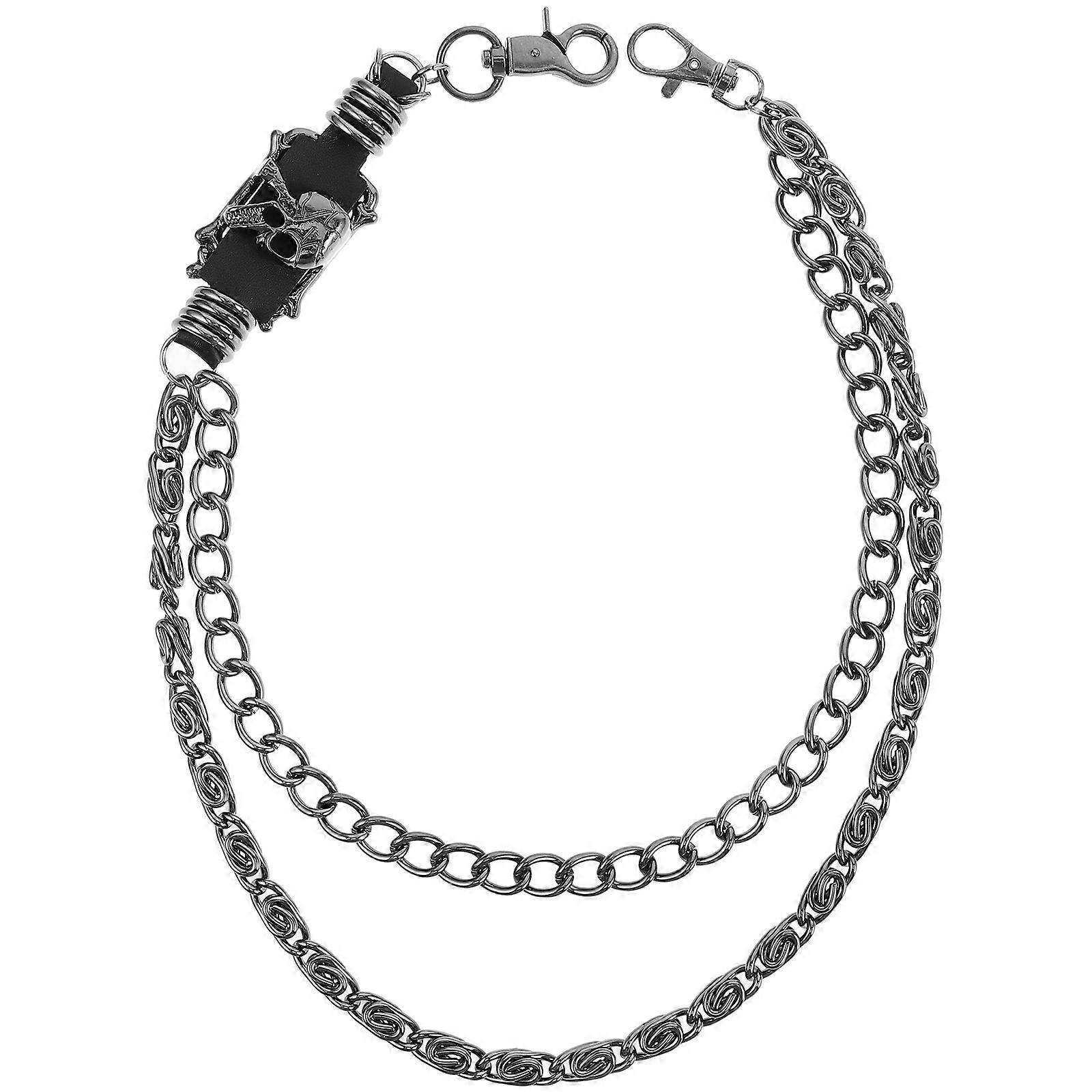 Skull Wallet Chain Punk Metal Chain for Trousers Featuring Durable Material
