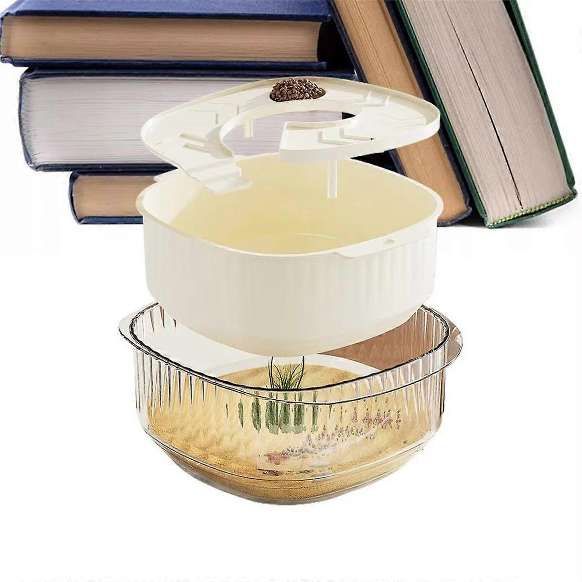 Small Turtle Aquarium Full View Multi Function Areas Water Turtle Habitat Crabs Shrimp Terrarium Ta