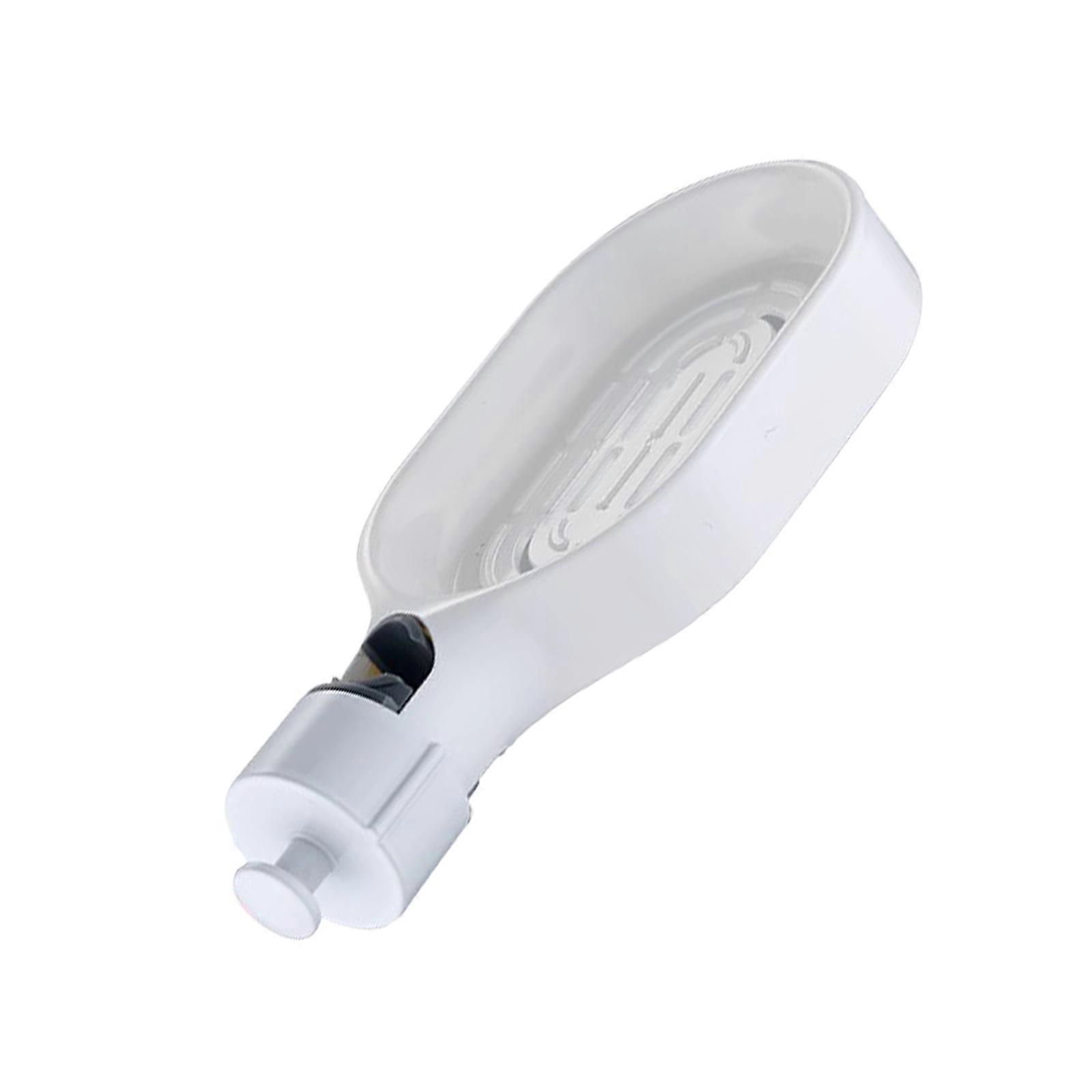 Height Customizable Plastic Shower Shelf with Multipurpose Storage Capacity Simple Installation for Bathroom Essential  White