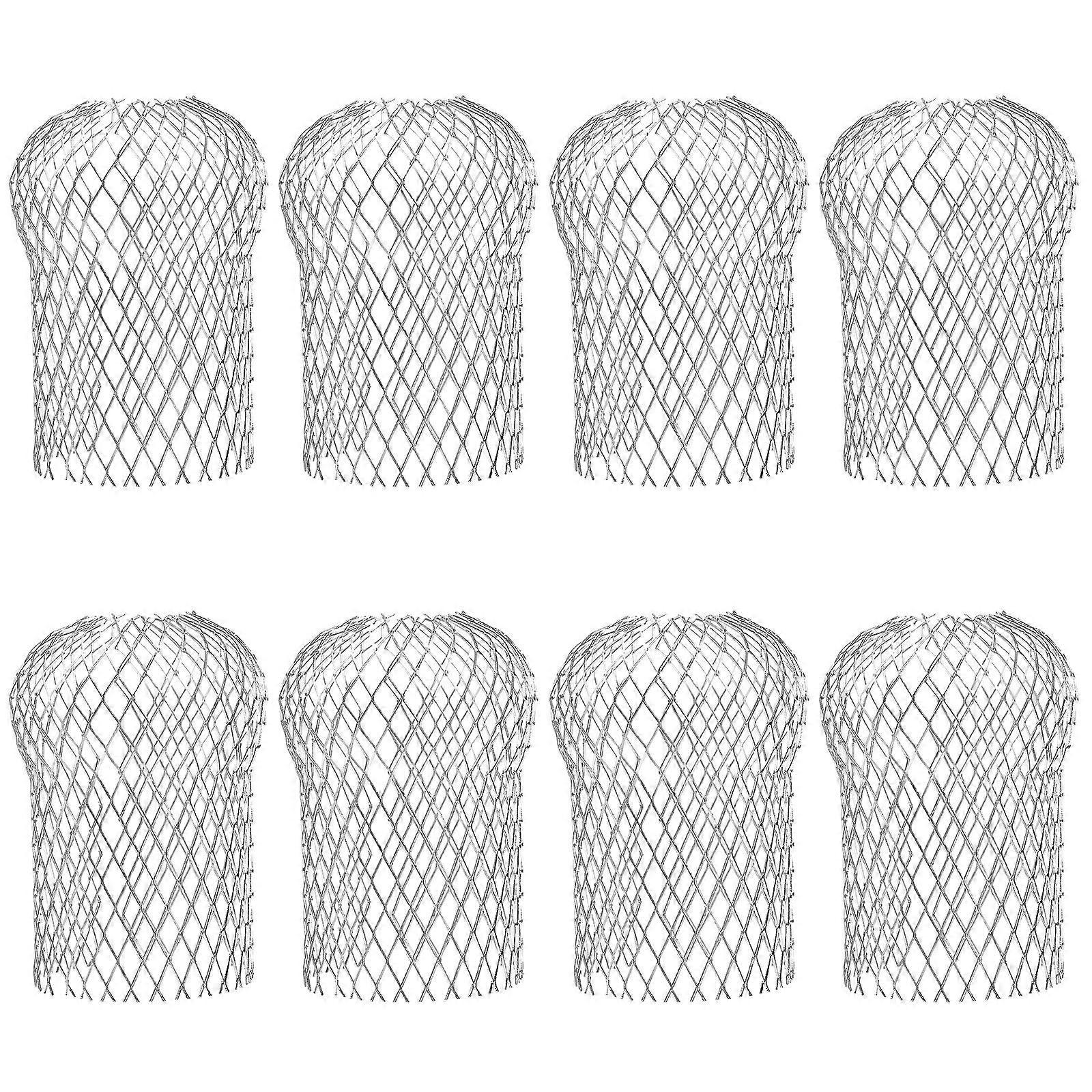 8 Pcs Gutter Guards Aluminum Downspout Guard Gutter Filter Mesh Leaf Guards