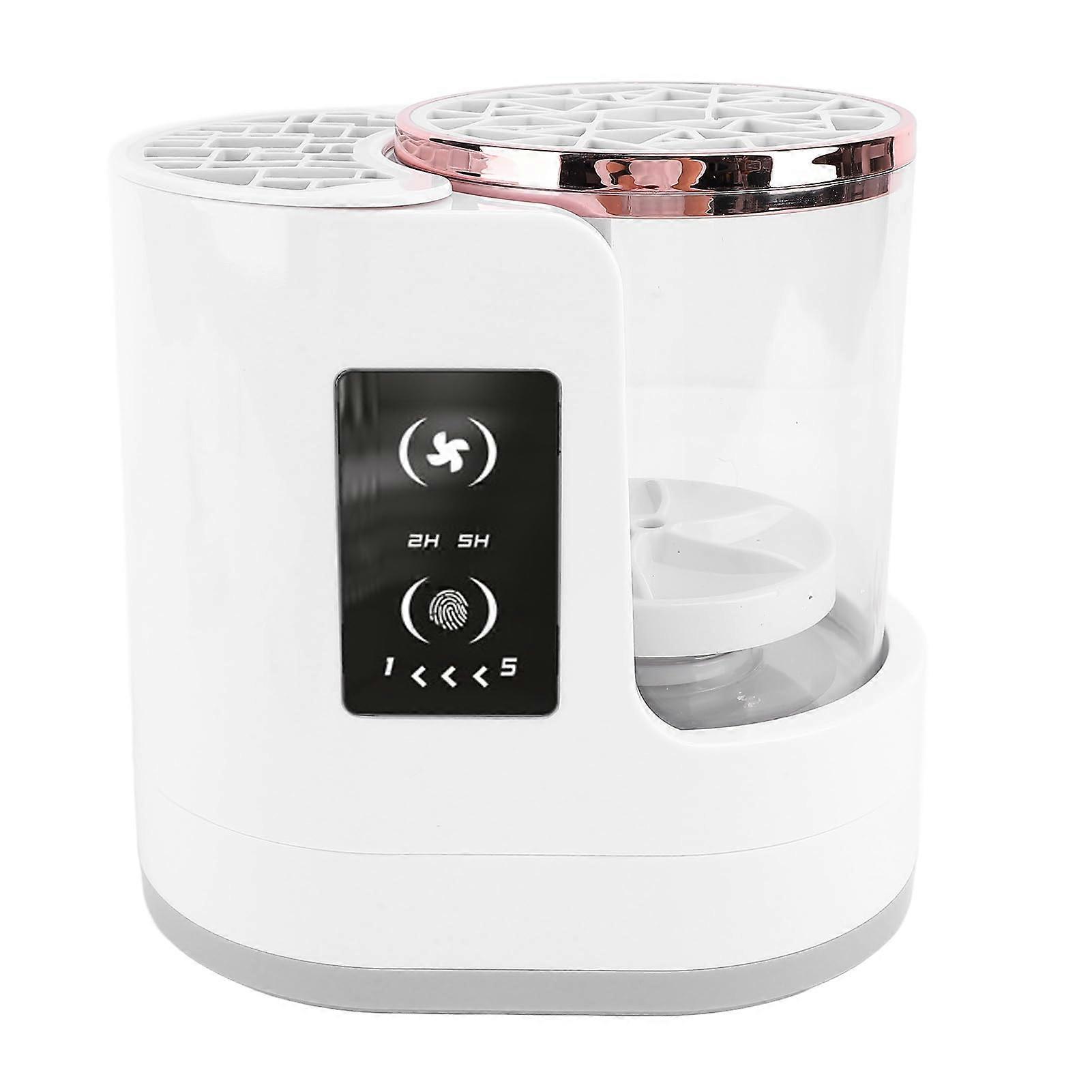 Electric Makeup Brush Cleaner and Dryer Machine with USB, Detachable Cup, 2H/5H Timer for All Brush Sizes