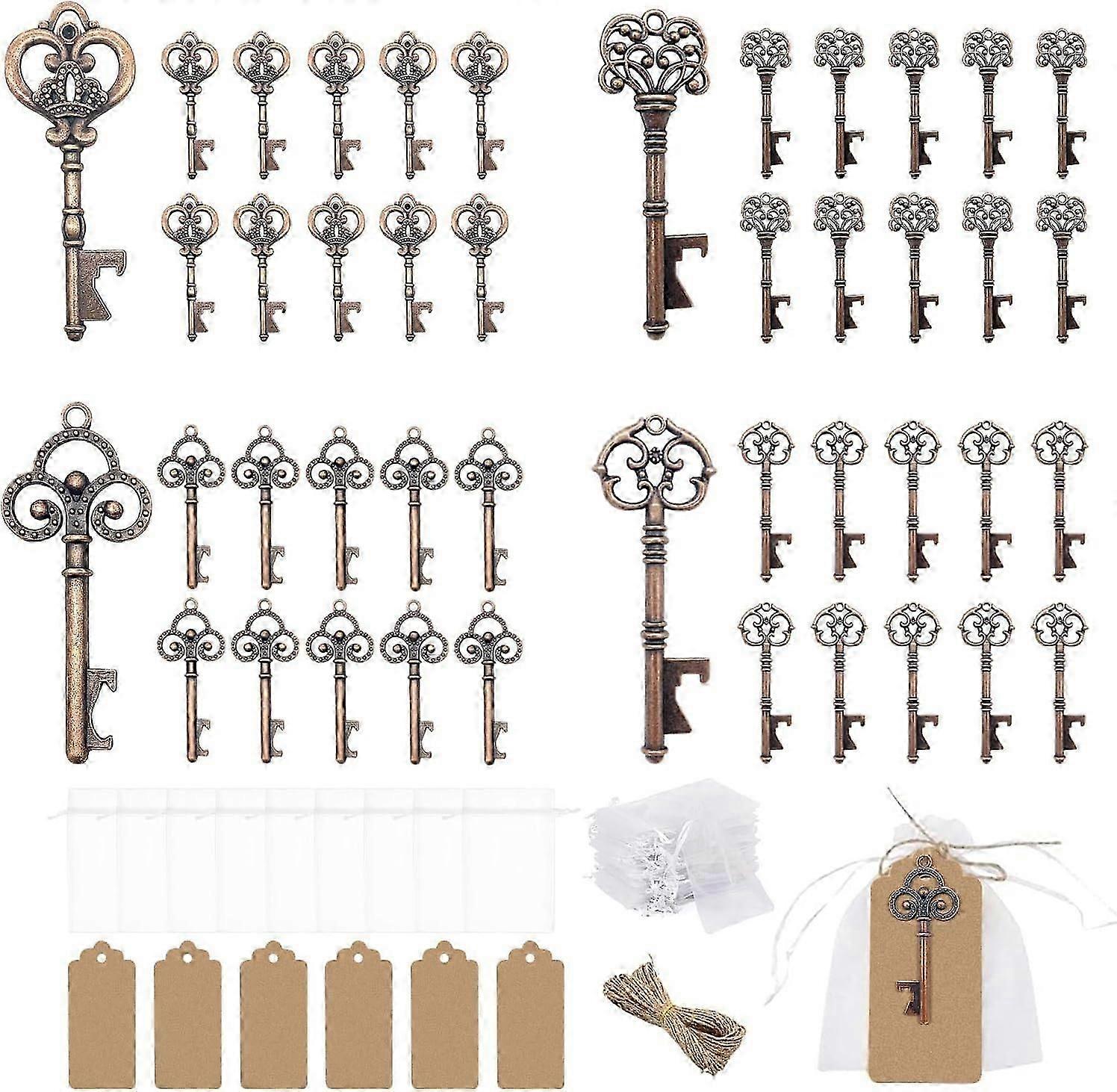 Wedding Bottle Opener, Vintage Skeleton Key, Candy Boxes