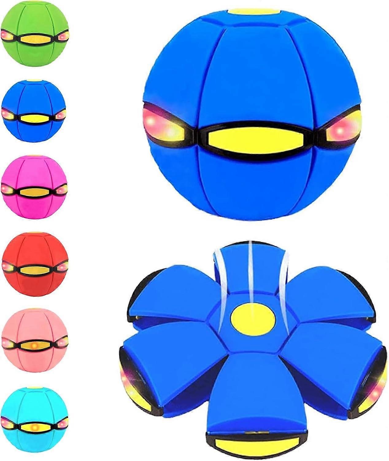 Children's Bouncing Ball, Magic Metaball, Magic Flying Saucer, Bouncy Ball, Parent-Child Interaction, Itable for Indoor & Outdoor Use (Green + Blue)