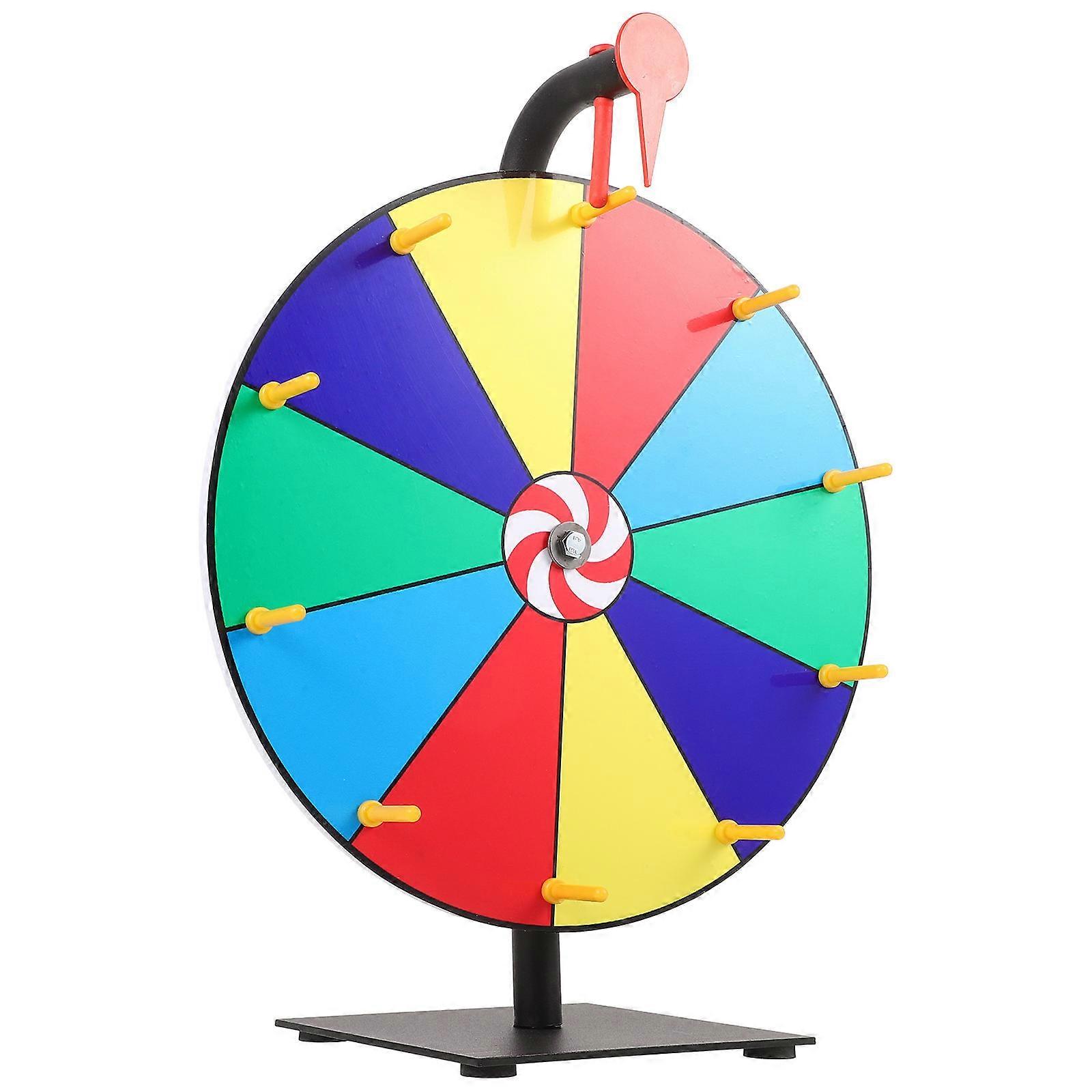 Multi Color Desktop Prizes Wheel for Game Events with Sturdy Base