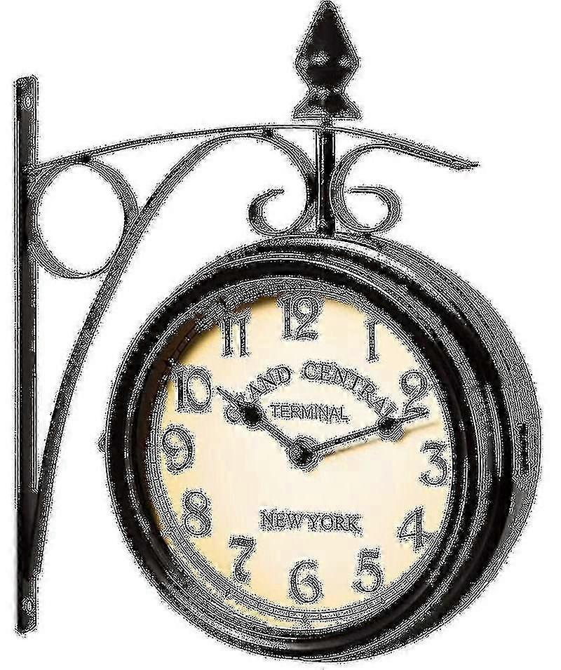 2024 Tosidet togstation vægur sort vintage design ur ur