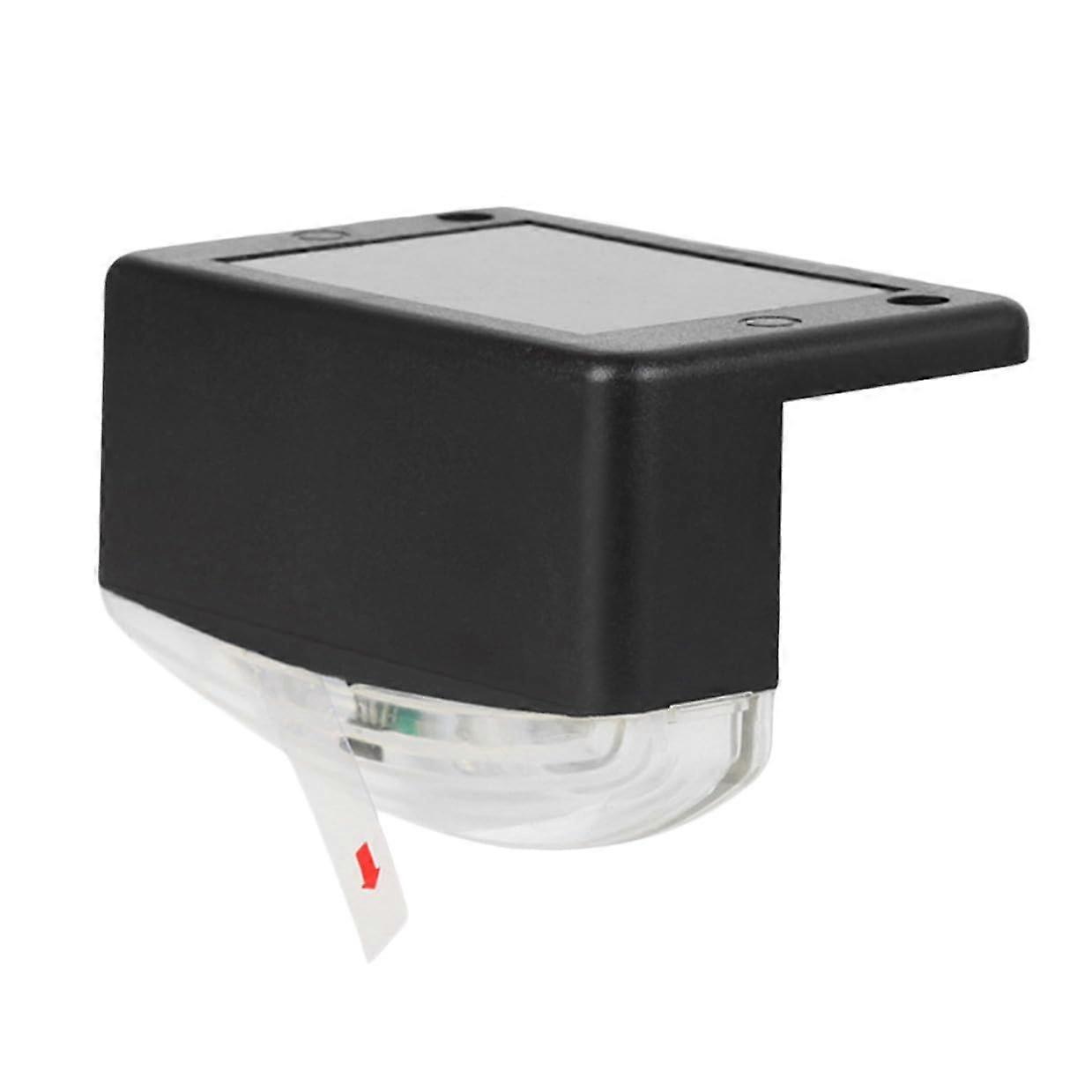 4pcs Solar Step Lights Outdoor Waterproof Warm White LED Deck Lighting for Garden Pathway