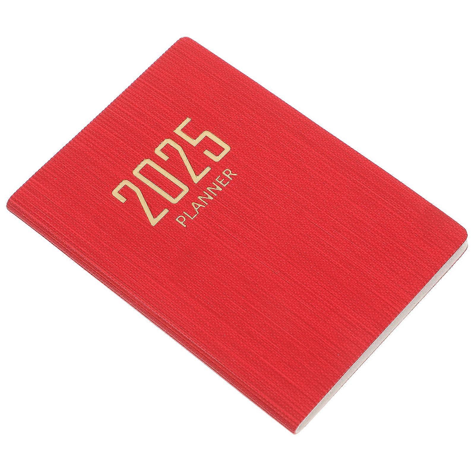 2025 Weekly Appointment Book for Office Red PU Daily Planner