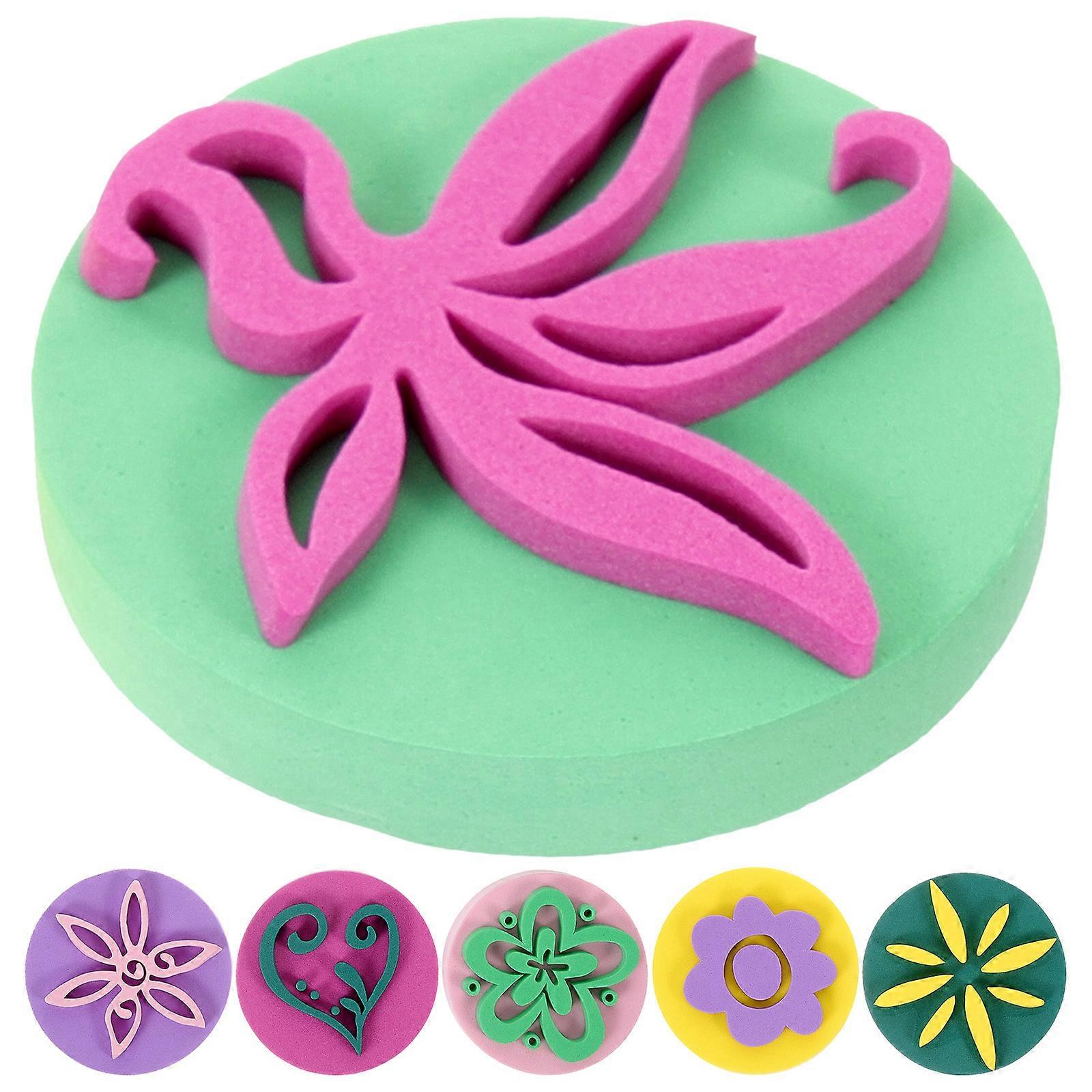 Sponge Tools For Painting 12 Pcs Indoor Activities EVA Material Assorted Color For Creative Expression