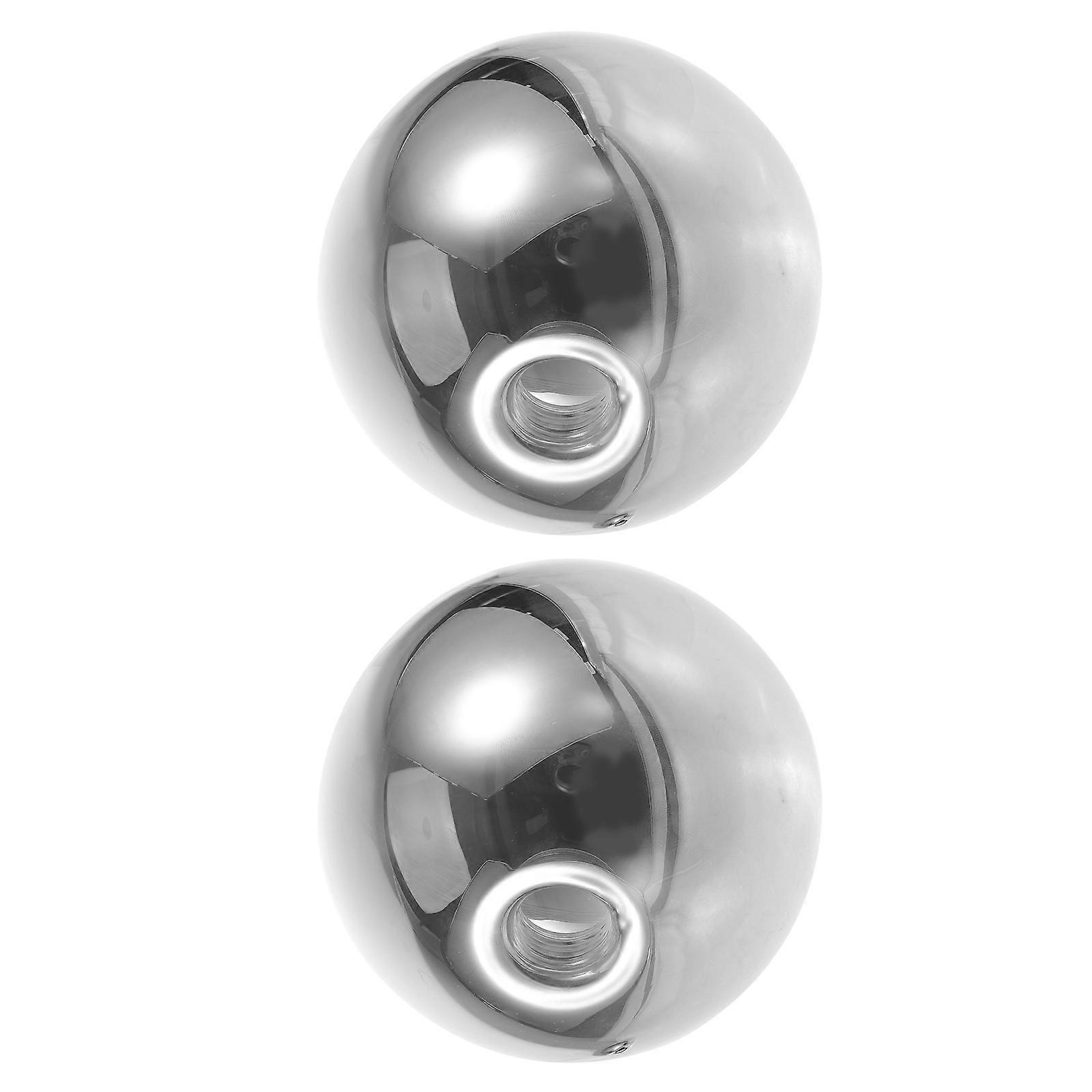 Globe Glass Lamp Shade Replacement for Pendant Light 2Pcs Electroplated Grey