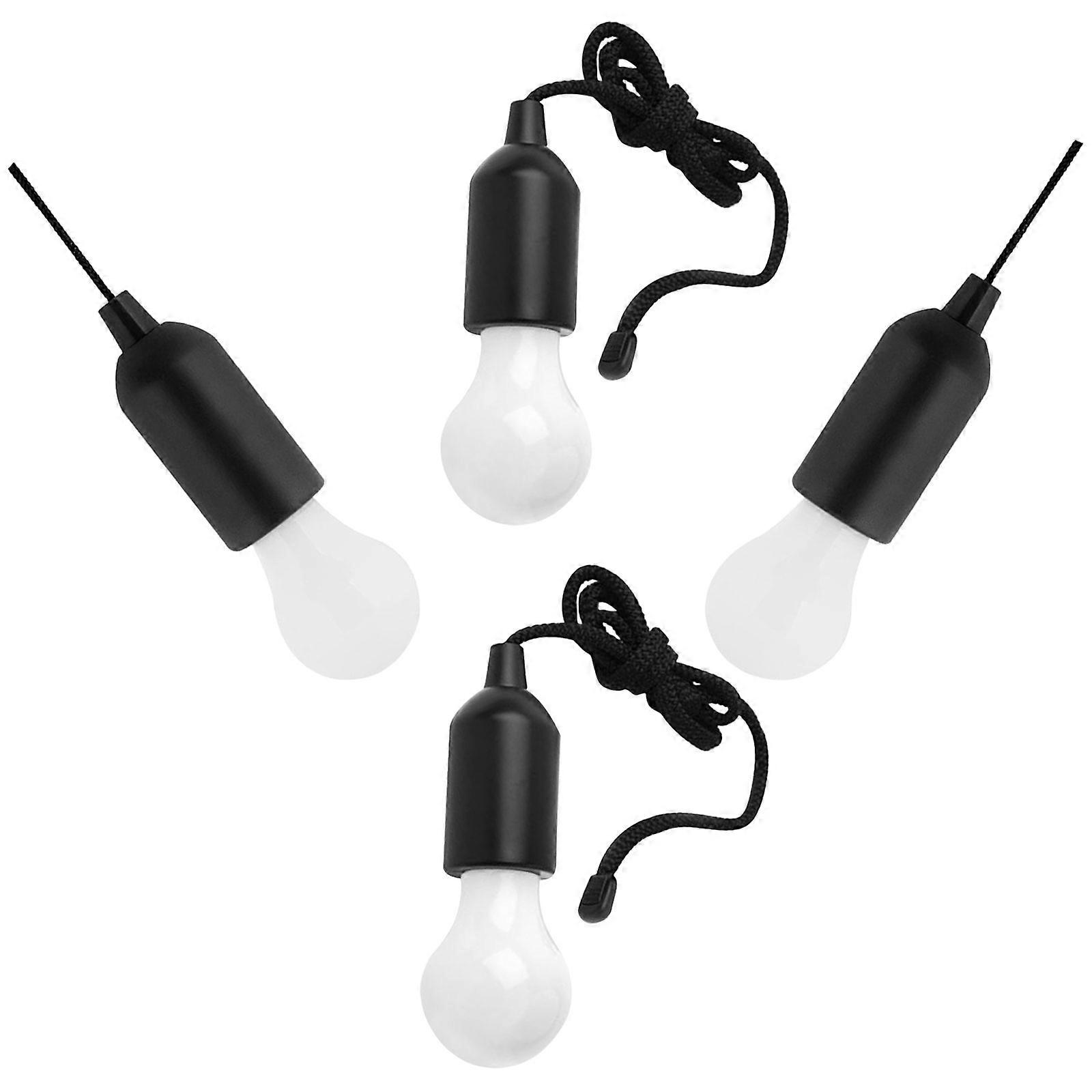 Black Pull Cord LED Pendant Lights Portable Battery 8Pcs