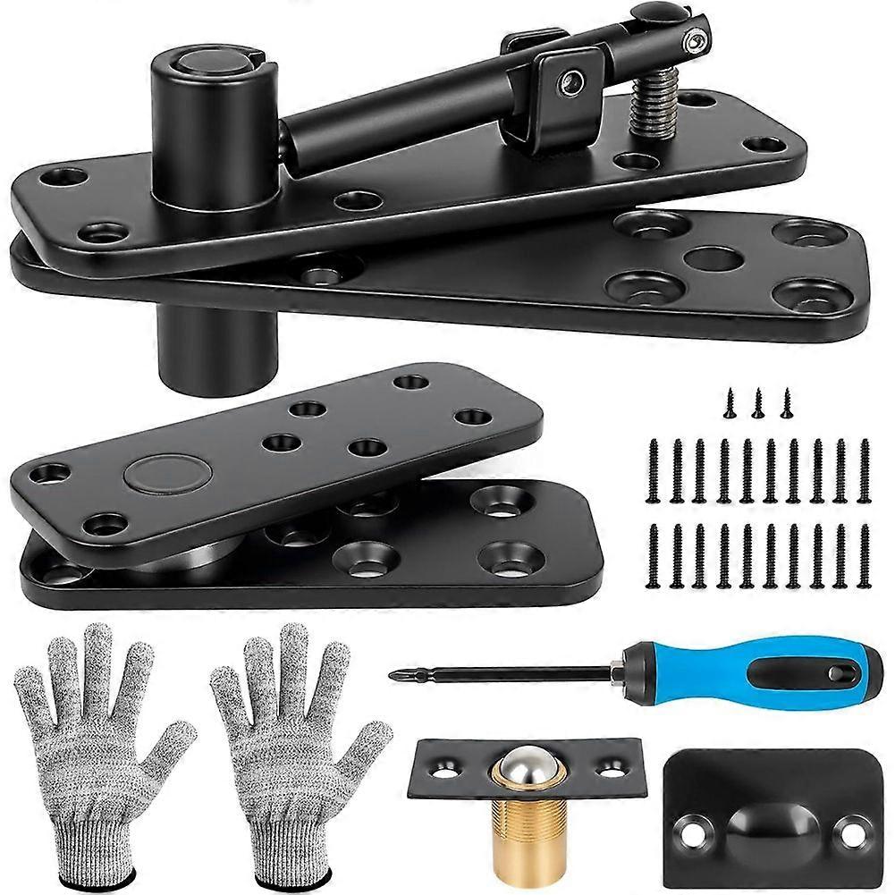Hidden Door Hinge, 570LBS Load-Bearing, 360Rotation Swinging Hinge, Compatible with Secret Doors Bookcase, with Glove