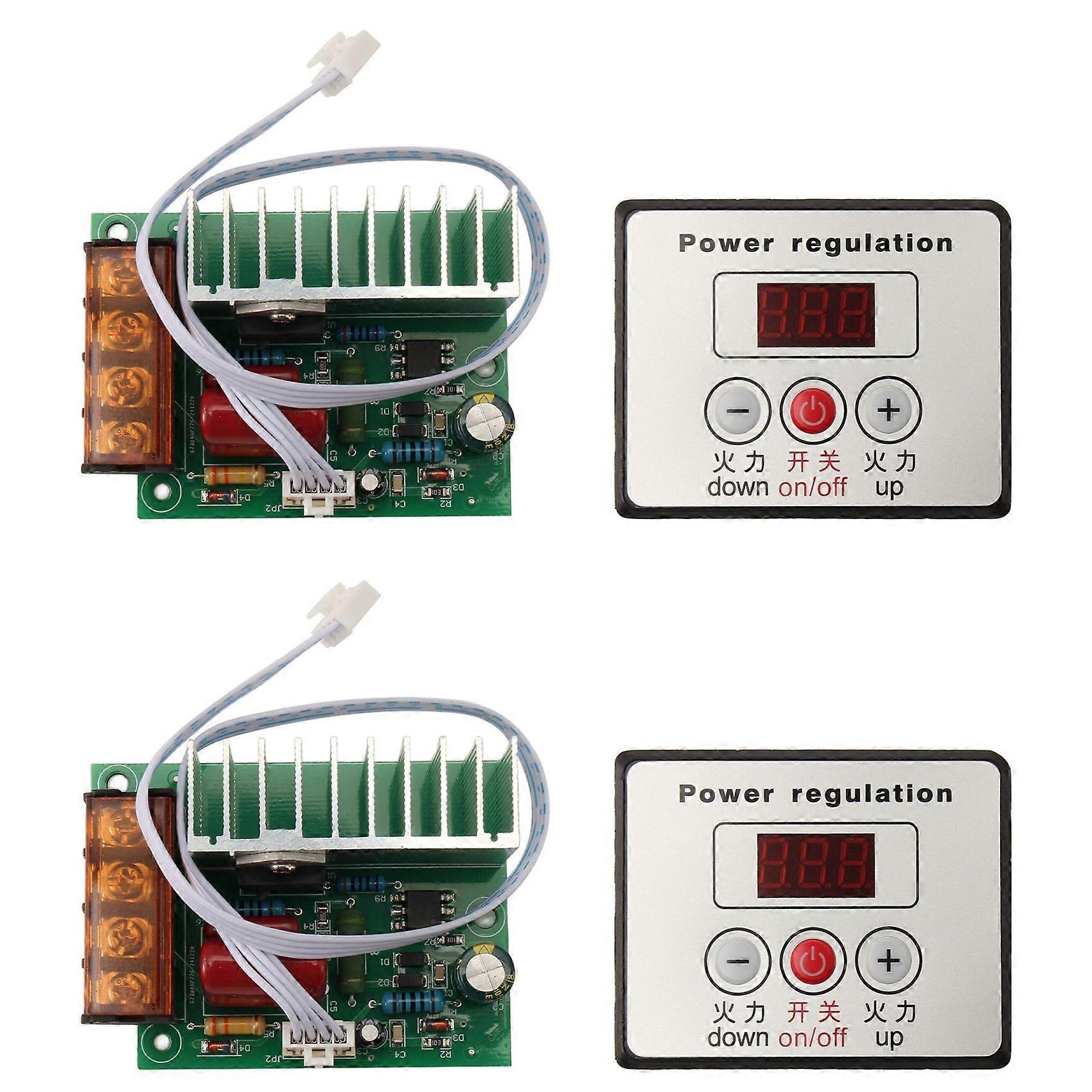 2X 4000W AC SCR Voltage Regulator Dimmer Electric Motor Speed Temperature Controller for Water Heater Motors with Switch