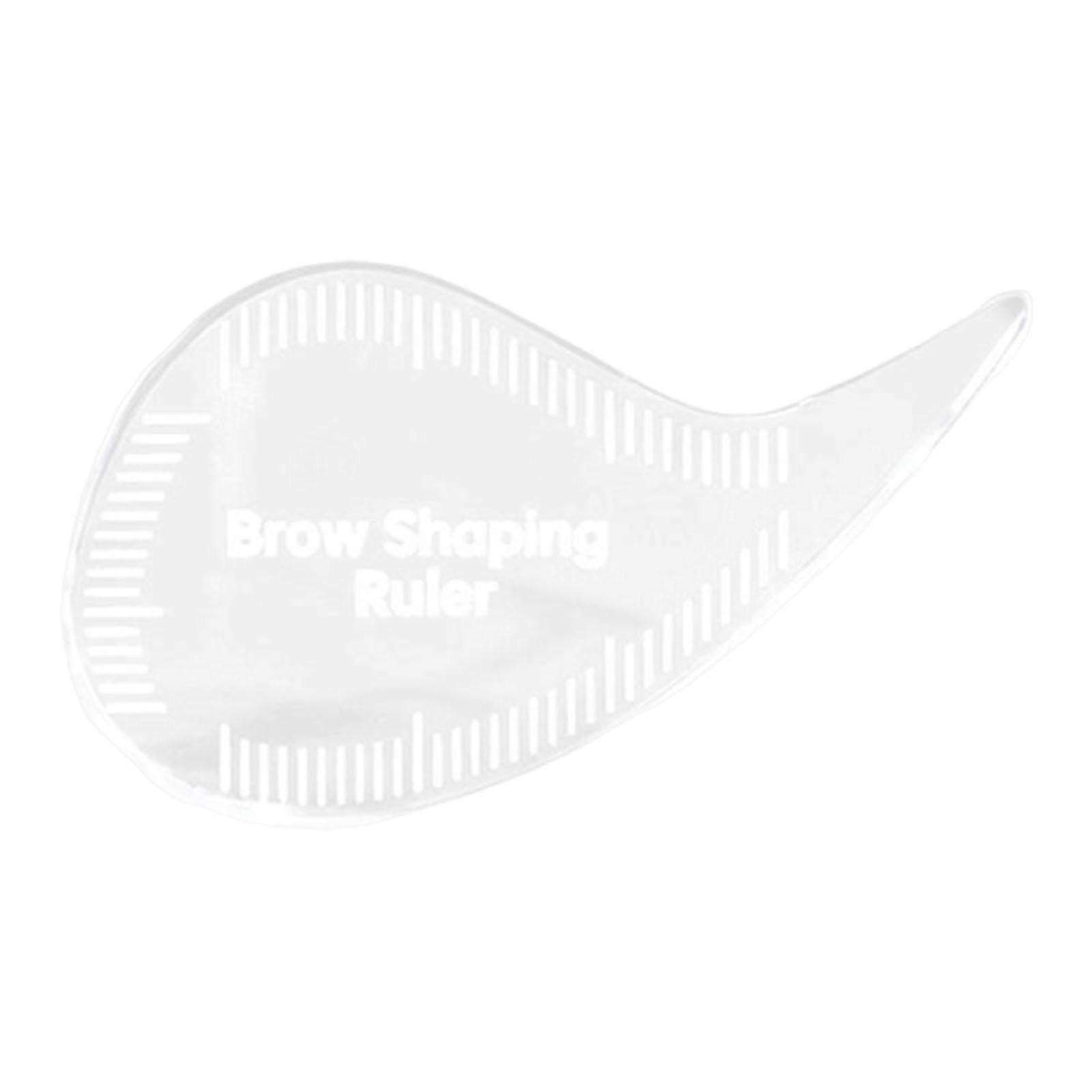 Regla para cejas con forma de lágrima, resistente y reutilizable.