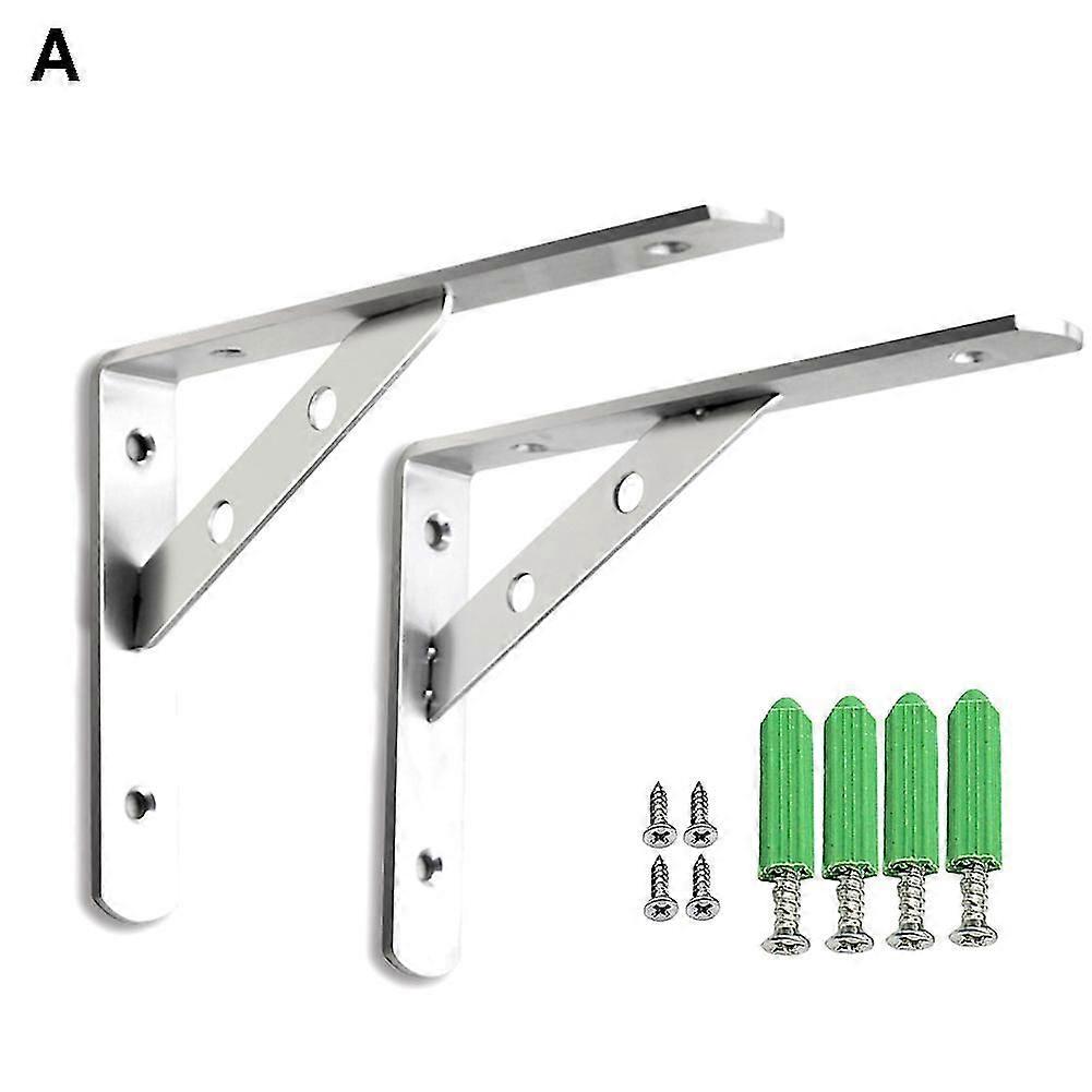 2pcs Wall Mount Metal Diy Folding Table Triangle Angle Shelf Bracket Support