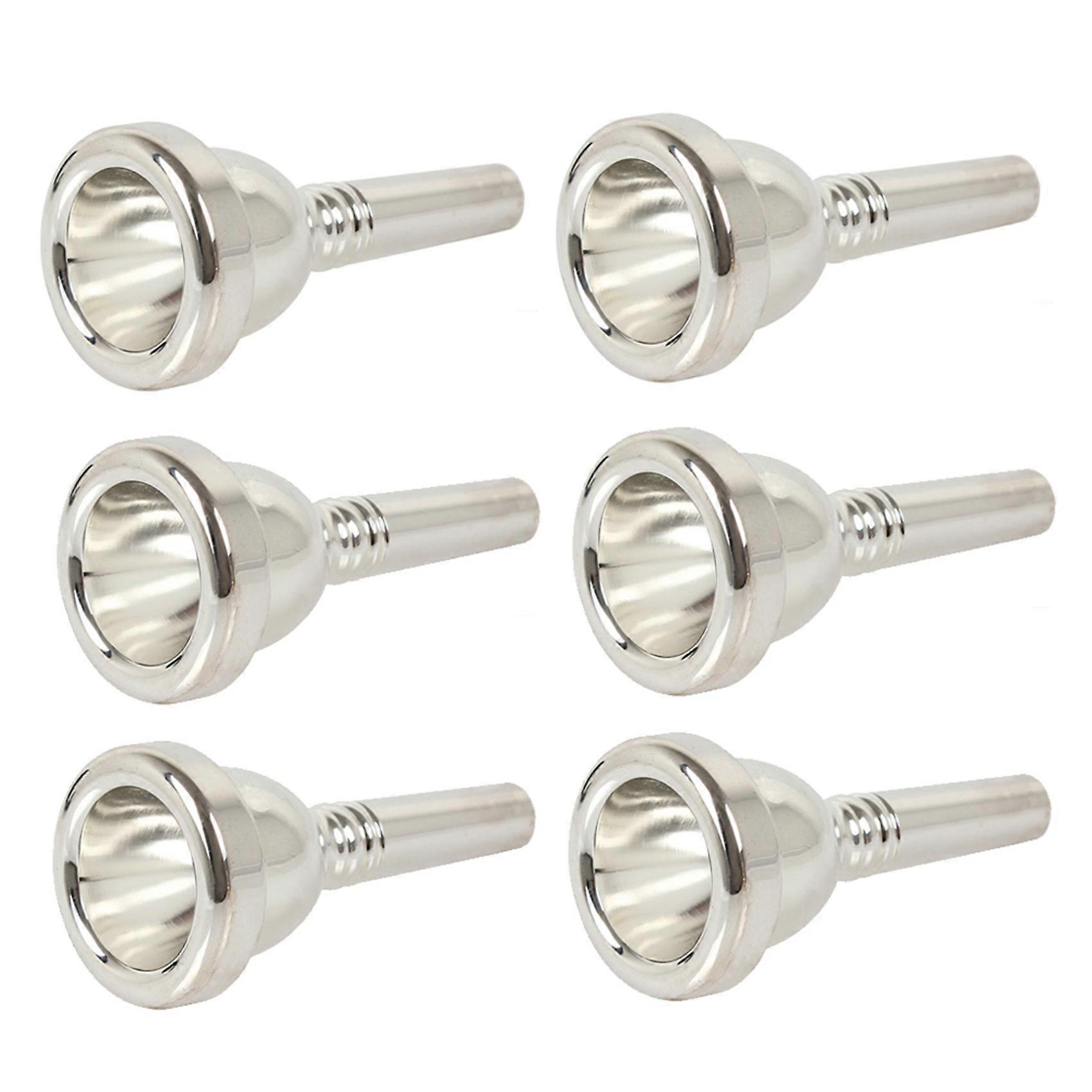 6X 12C Small Shank Trombone Silver Mouthpiece 