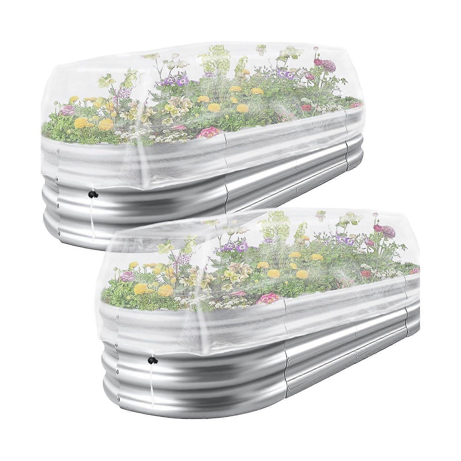 Adjustable Garden Netting Bird Protection Cover for Fruit Trees and Raised Beds Polyester 2 Pack