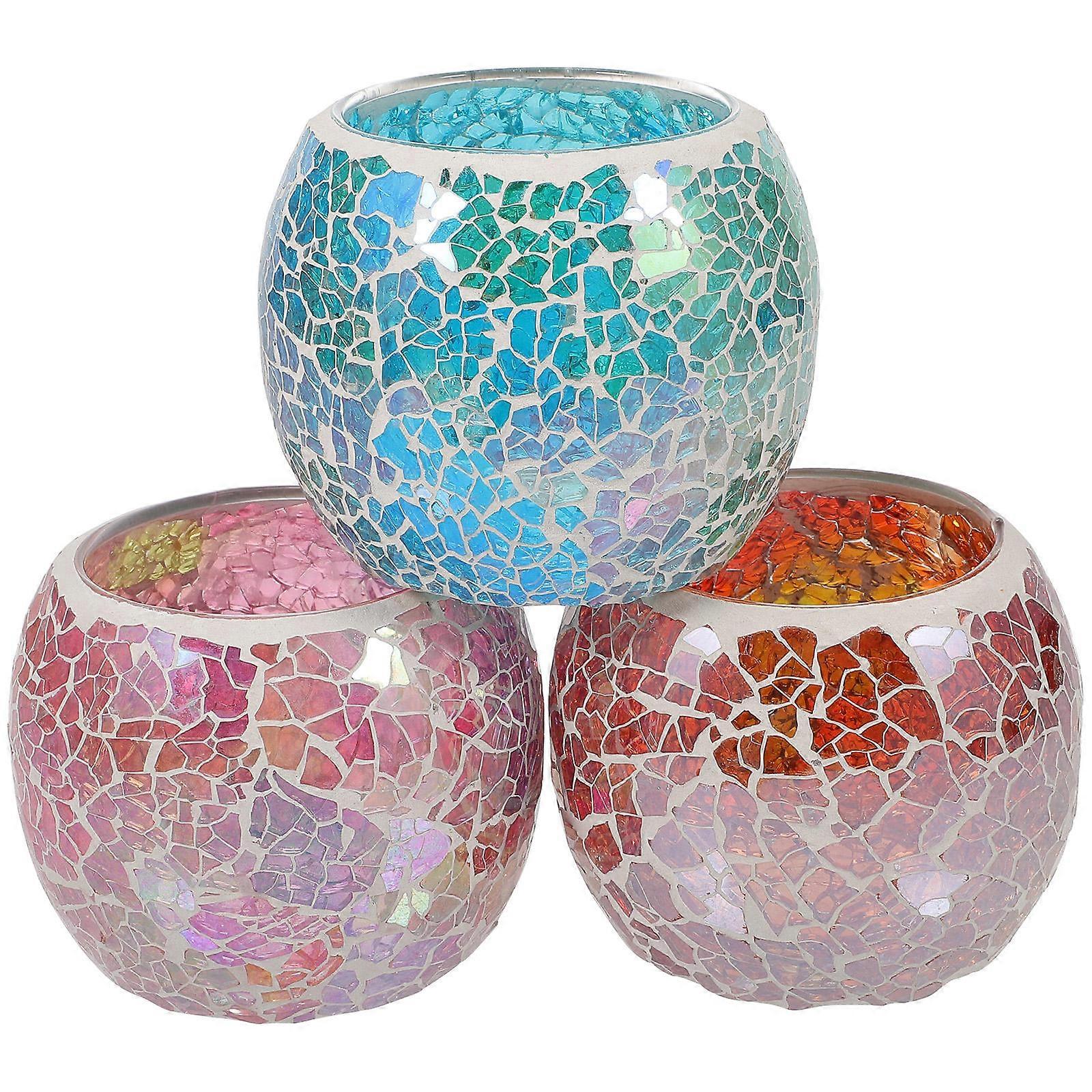 Table Centerpiece Mini Tealight Holder Study Room Dining Table Centerpiece 3Pcs