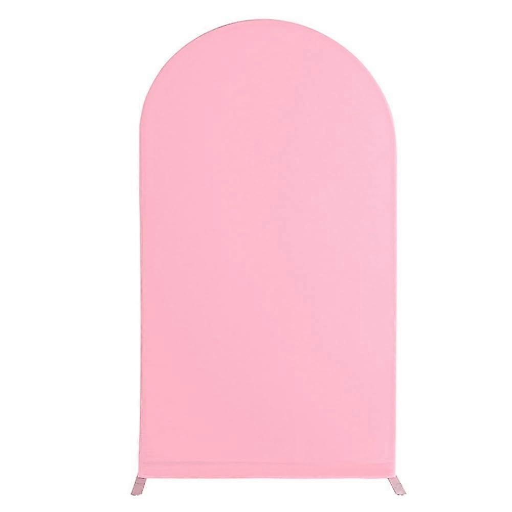 7.2FT Wedding Arch Cover Light Pink Polyester DoubleSided WrinkleResistant Backdrop