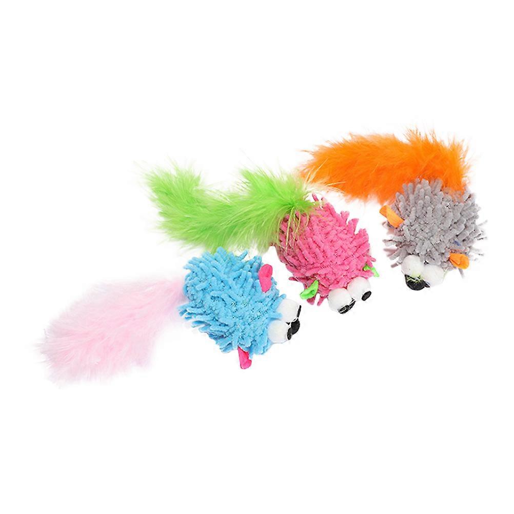 Cat Interactive Toys Lovely Mouse Shape for Exercise 3Pcs Set
