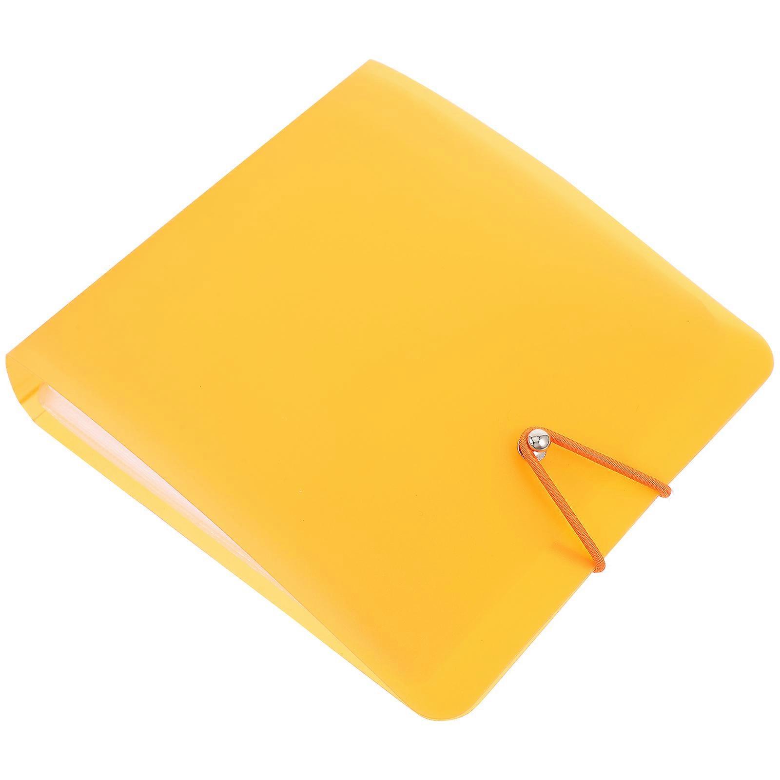 Cd Binder Storage Container for Storage Use with Button Closure 2Pcs Orange