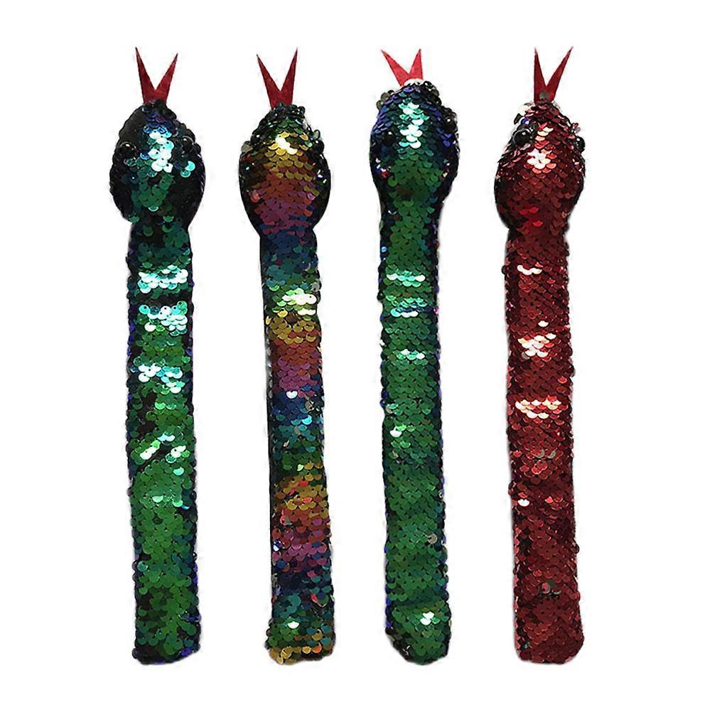 Sequin Snake Slap Wristbands for Kids 8Pcs Assorted
