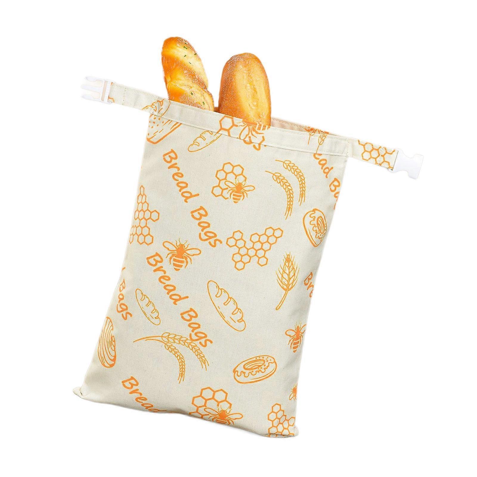 Pack of 2 Beekeeping Lined Cotton Cotton Sacks Triplicate Security Ending for Bread Innovation Multiple Functional Use Multicolor