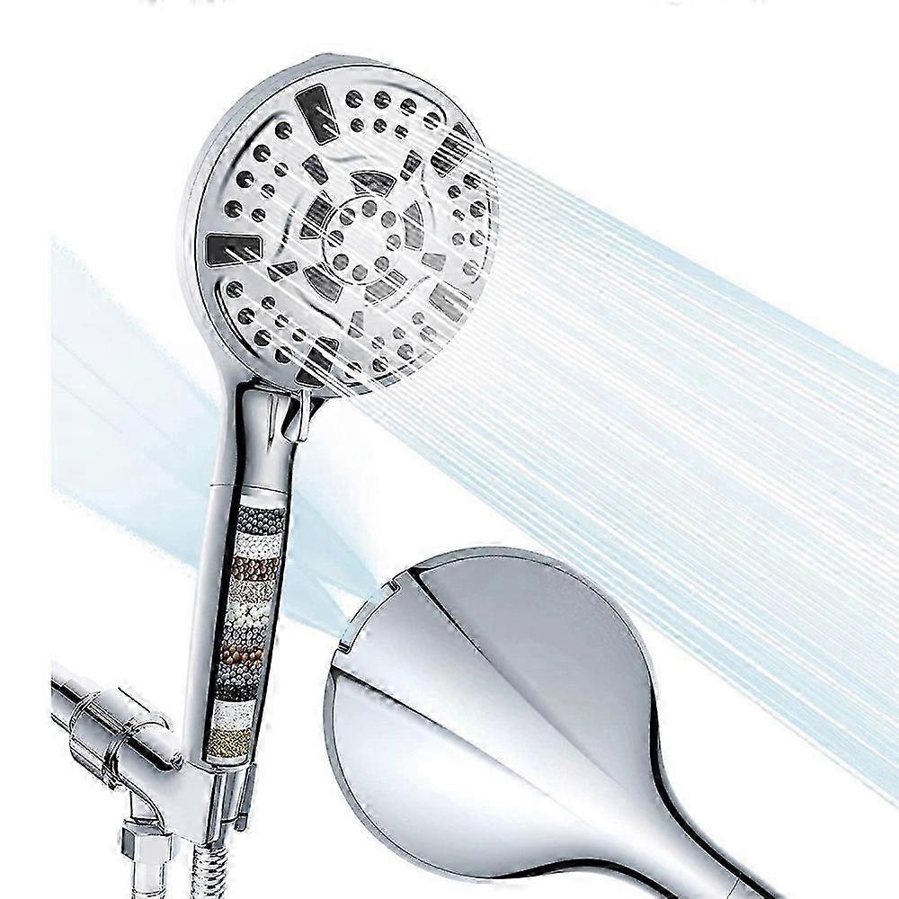 Handheld shower head with filter, 10 modes, high-pressure shower head