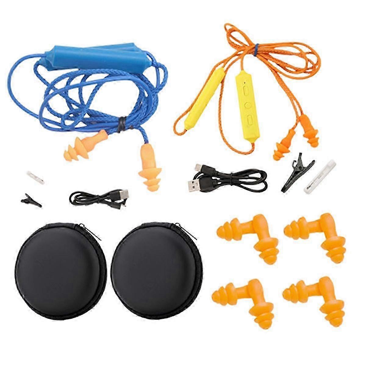 2PCS Bluetooth Ear Plugs Earphone for Work, Noise Suppression, Hearing Protection,Construction Sites