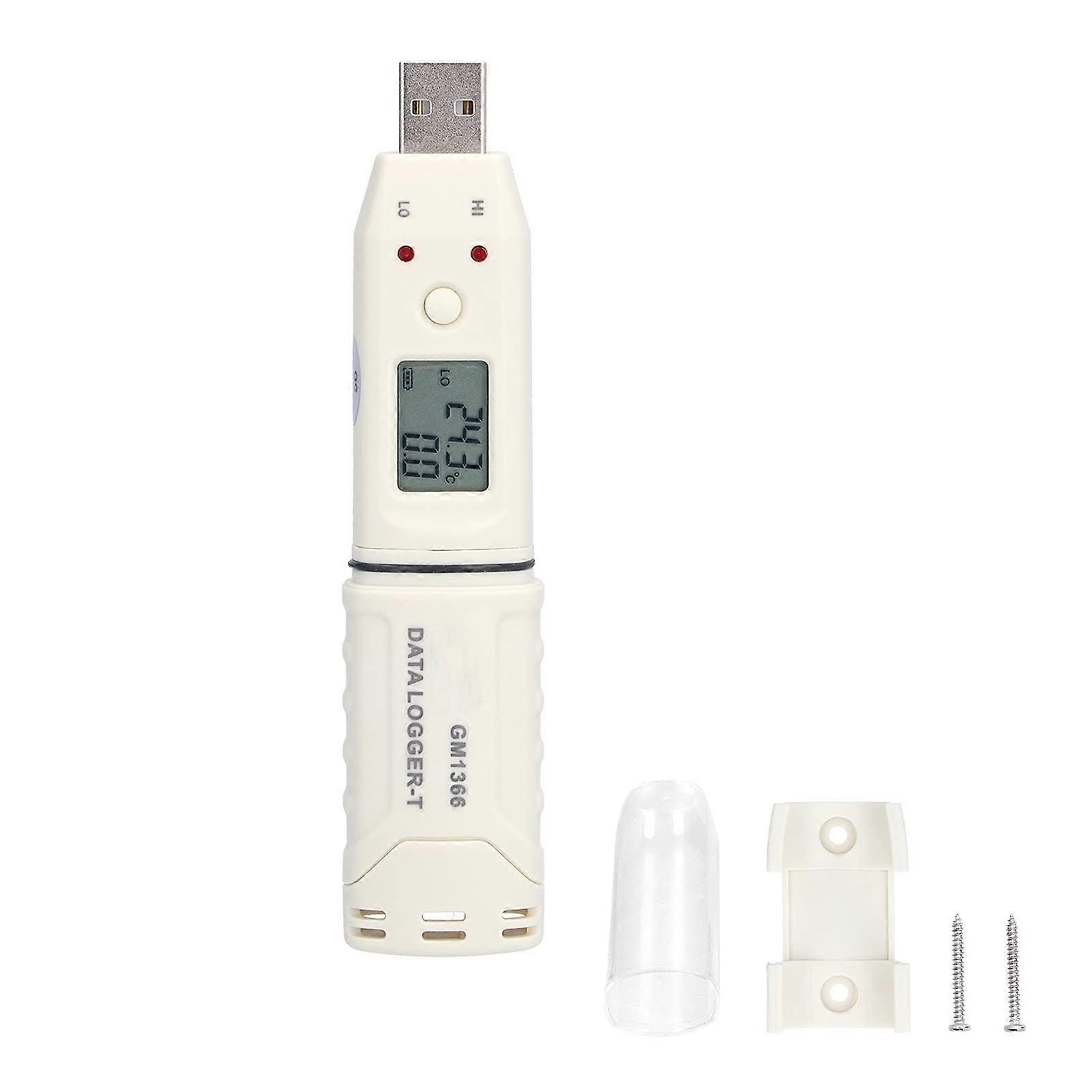 Digital Temperature and Humidity Logger with USB, Smart LED Alert and Data Export Capability