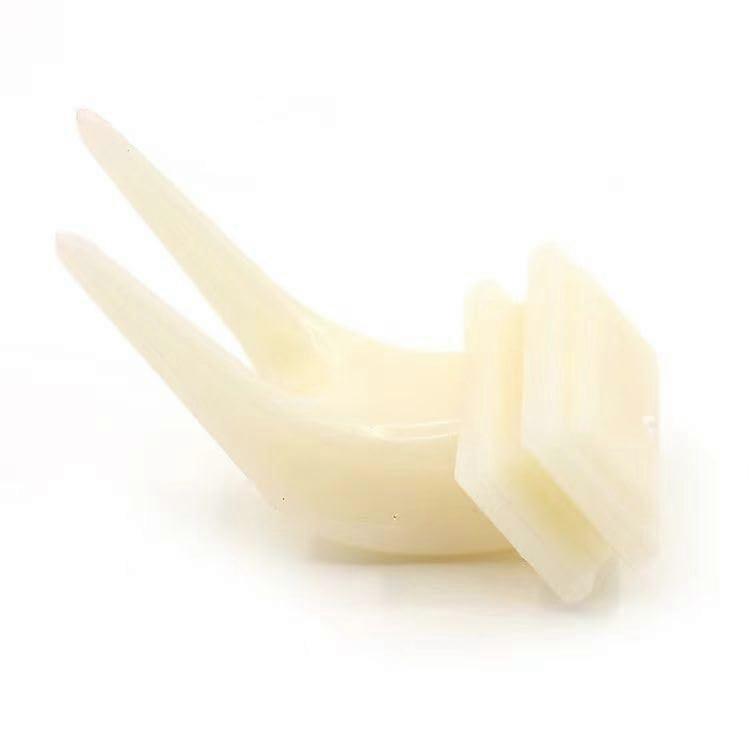 Bird Cage Fruit Holder for Parrots, White Plastic Apple Feeder Rack, Durable Compact Secure Mount