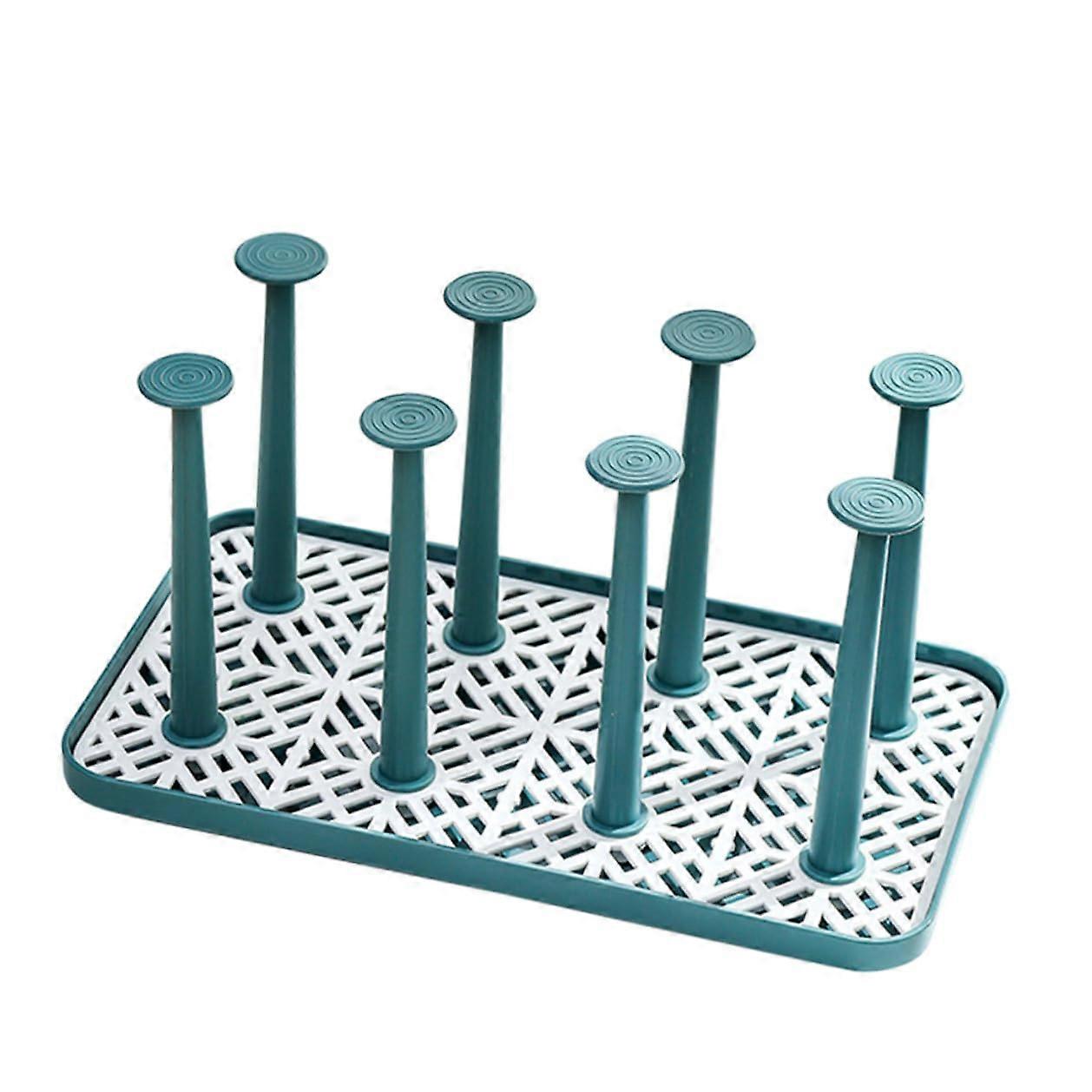Cup Drying Rack PP Material Mug Draining Stand with Tray for Kitchen Countertop SpaceSaving Storage