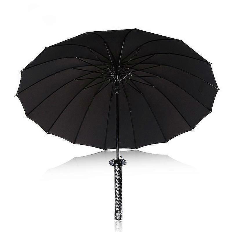 Sun Rain Umbrella Long Handle Windproof Manual Open Samurai Sword Umbrellas